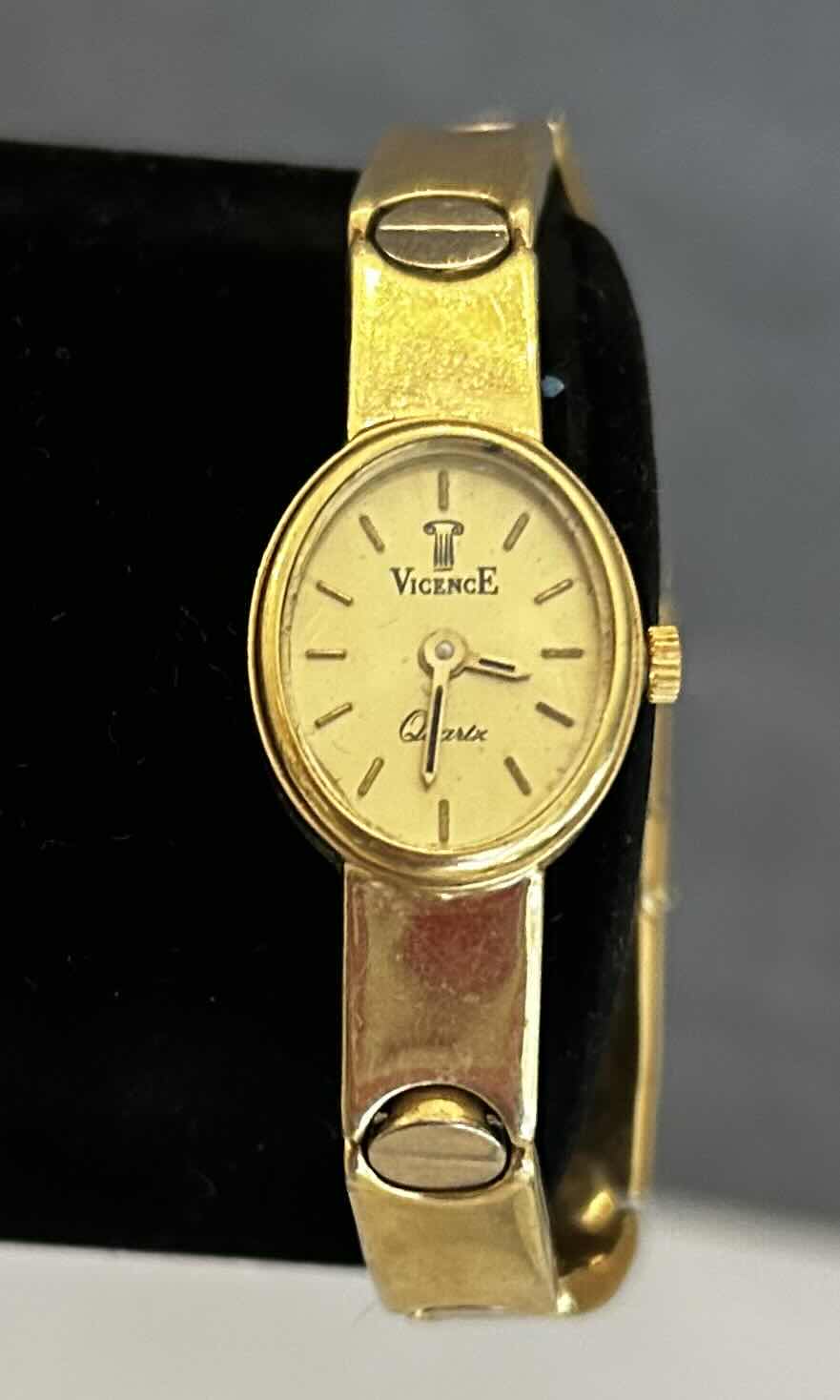 Photo 1 of SOLID 14K GOLD MADE IN ITALY QUARTZ WATCH WITH SOLID 14K BRACELET WATCH BAND