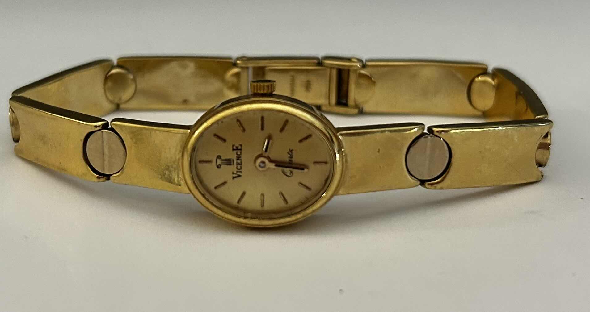 Photo 4 of SOLID 14K GOLD MADE IN ITALY QUARTZ WATCH WITH SOLID 14K BRACELET WATCH BAND