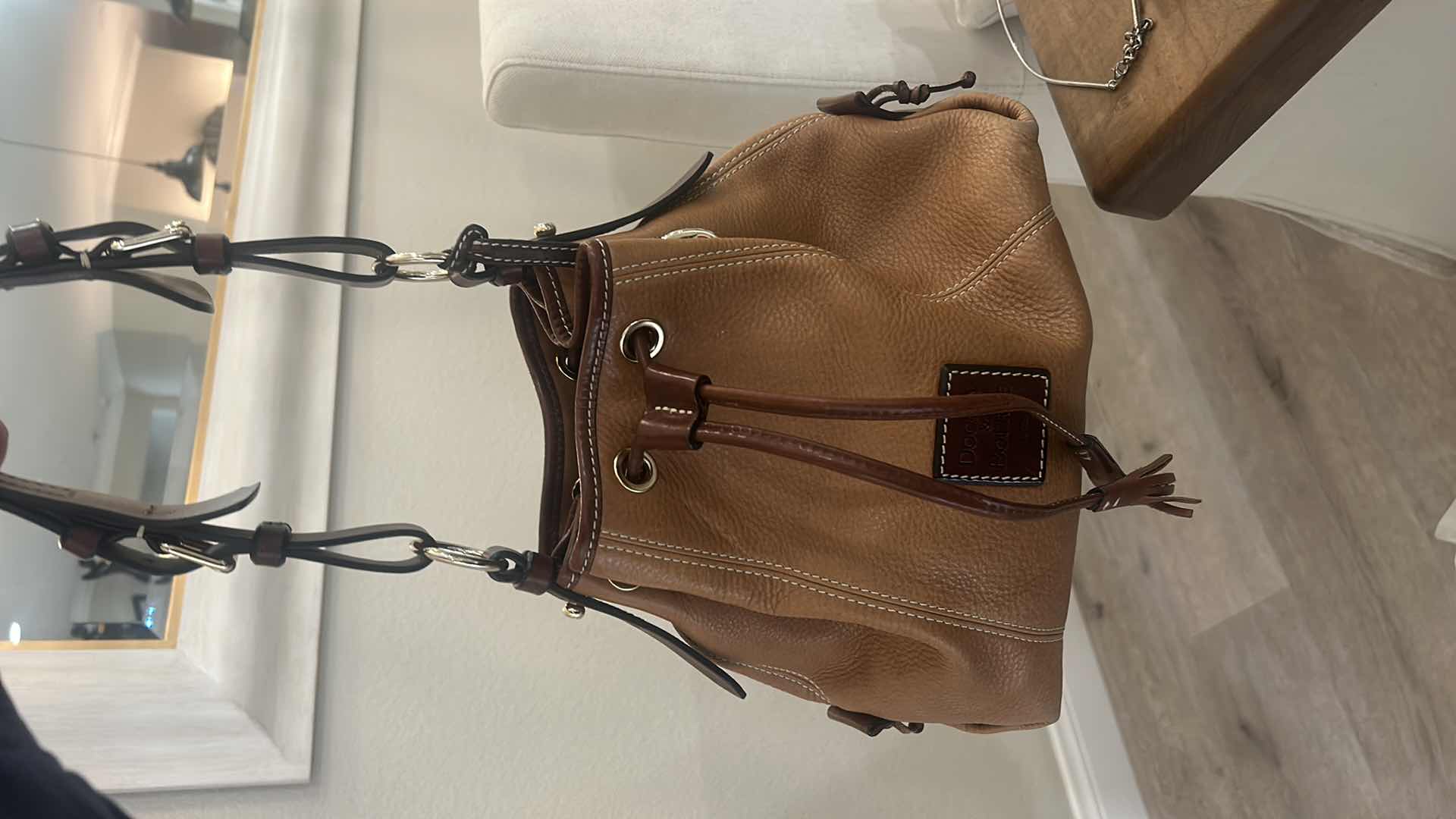 Photo 10 of LEATHER DOONEY & BOURKE DRAWSTRING BUCKET HANDBAG