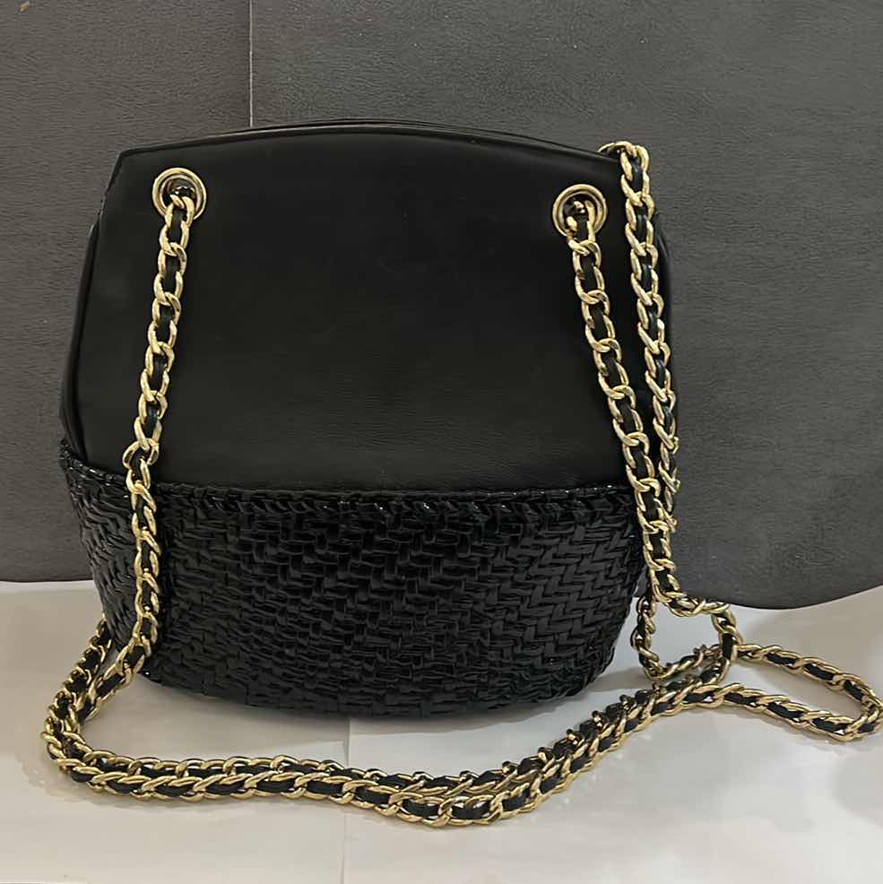 Photo 1 of BLACK PURSE WITH GOLD CHAIN