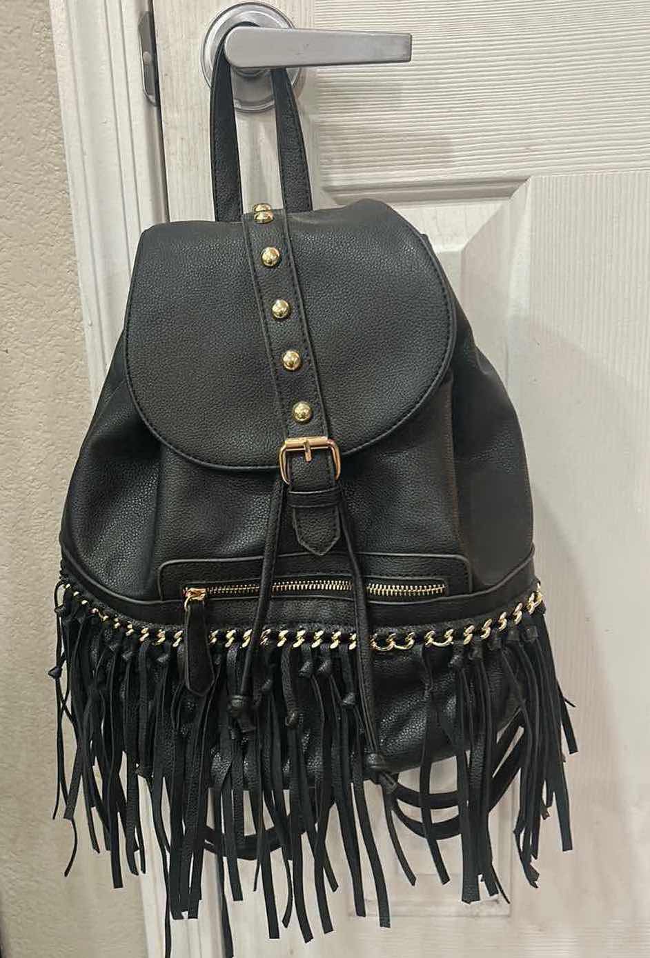 Photo 6 of BLACK BACKPACK PURSE WITH GOLD ACCENTS