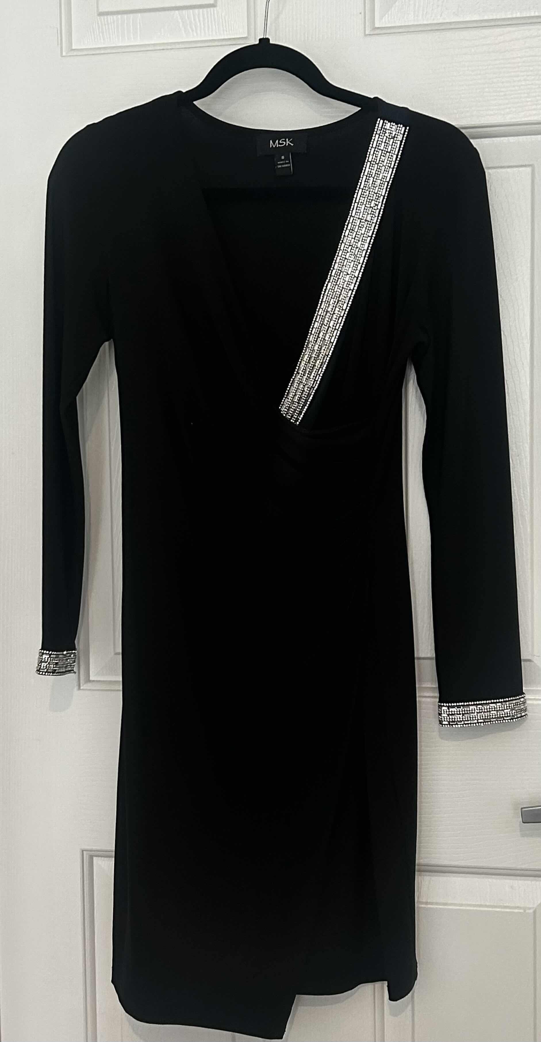 Photo 2 of MSK BLACK COCKTAIL DRESS WITH CRYSTALS SIZE SMALL