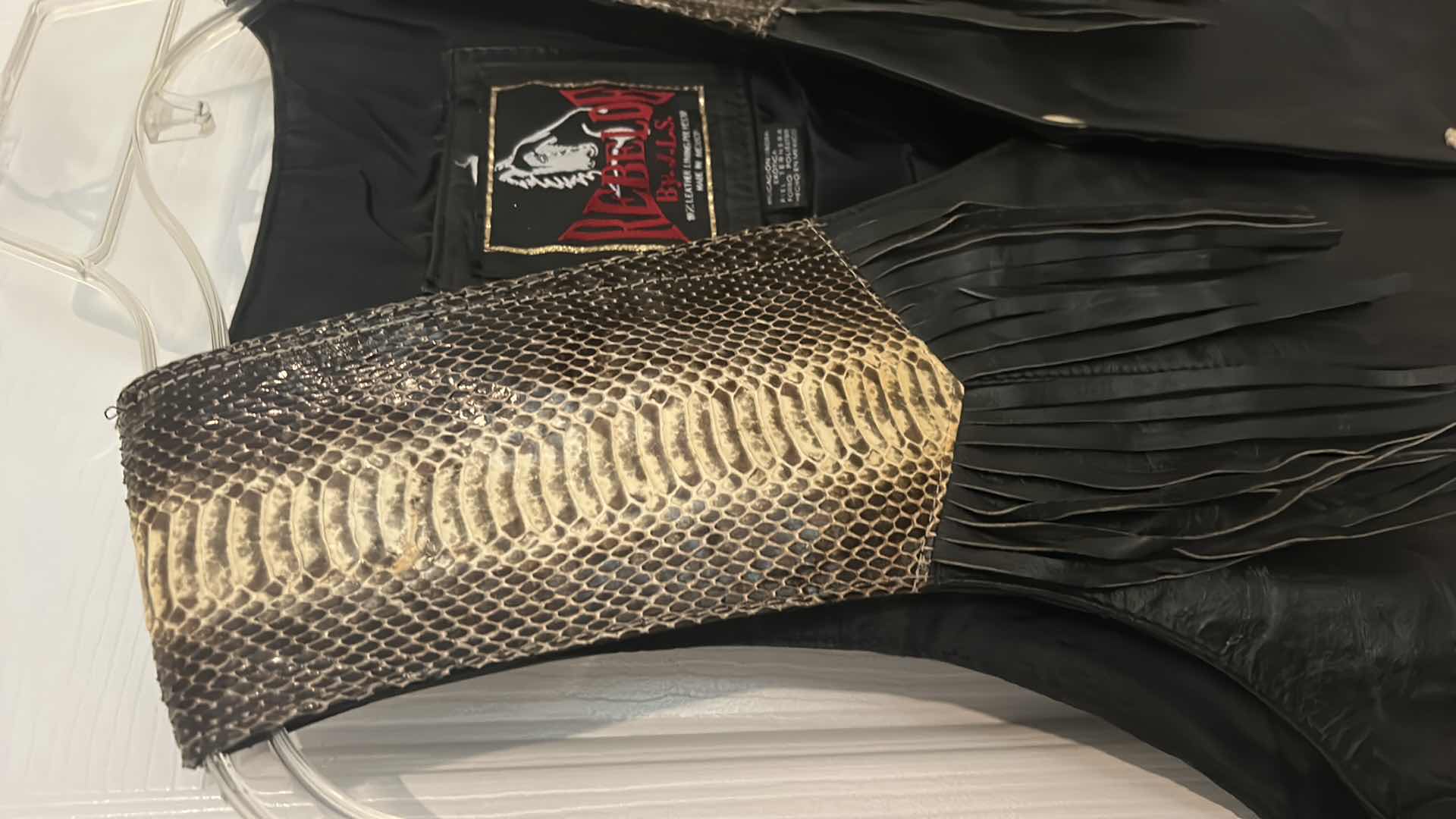 Photo 3 of LEATHER AND SNAKESKIN VEST M/L