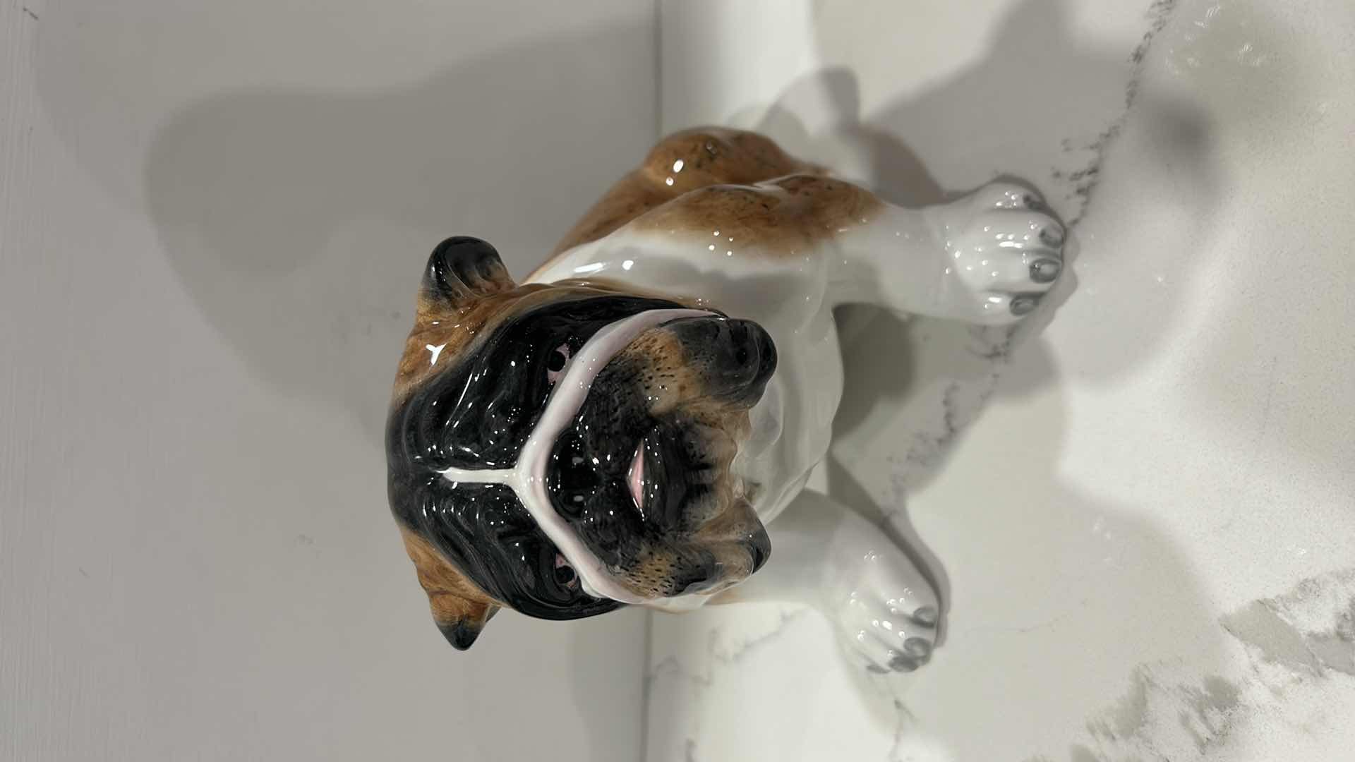 Photo 2 of 2 PORCELAIN DOG FIGURINES TALLEST 12”