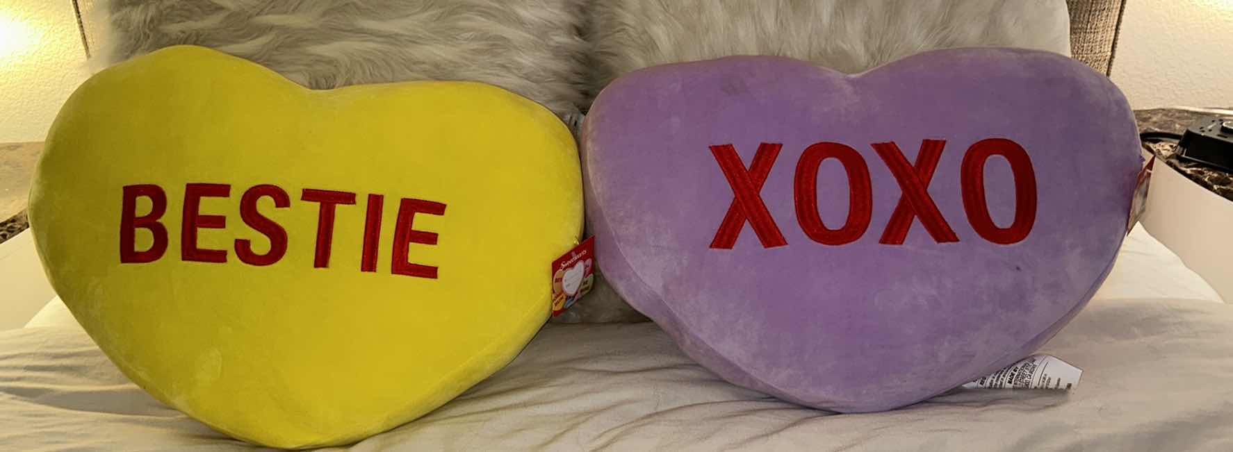 Photo 5 of TWO NEW SUPER SOFT SQUISHY SWEETHEART PILLOWS 22” x 15”