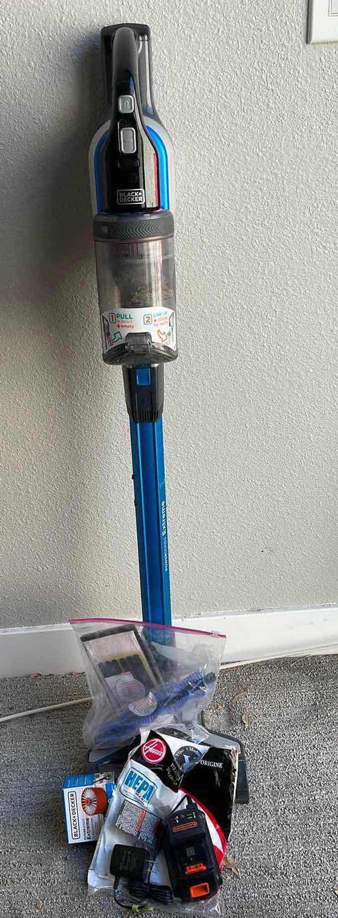 Photo 1 of BLACK AND DECKER EXTREME POWER SERIES CORDLESS VACUUM PLUS EXTRA FILTERS