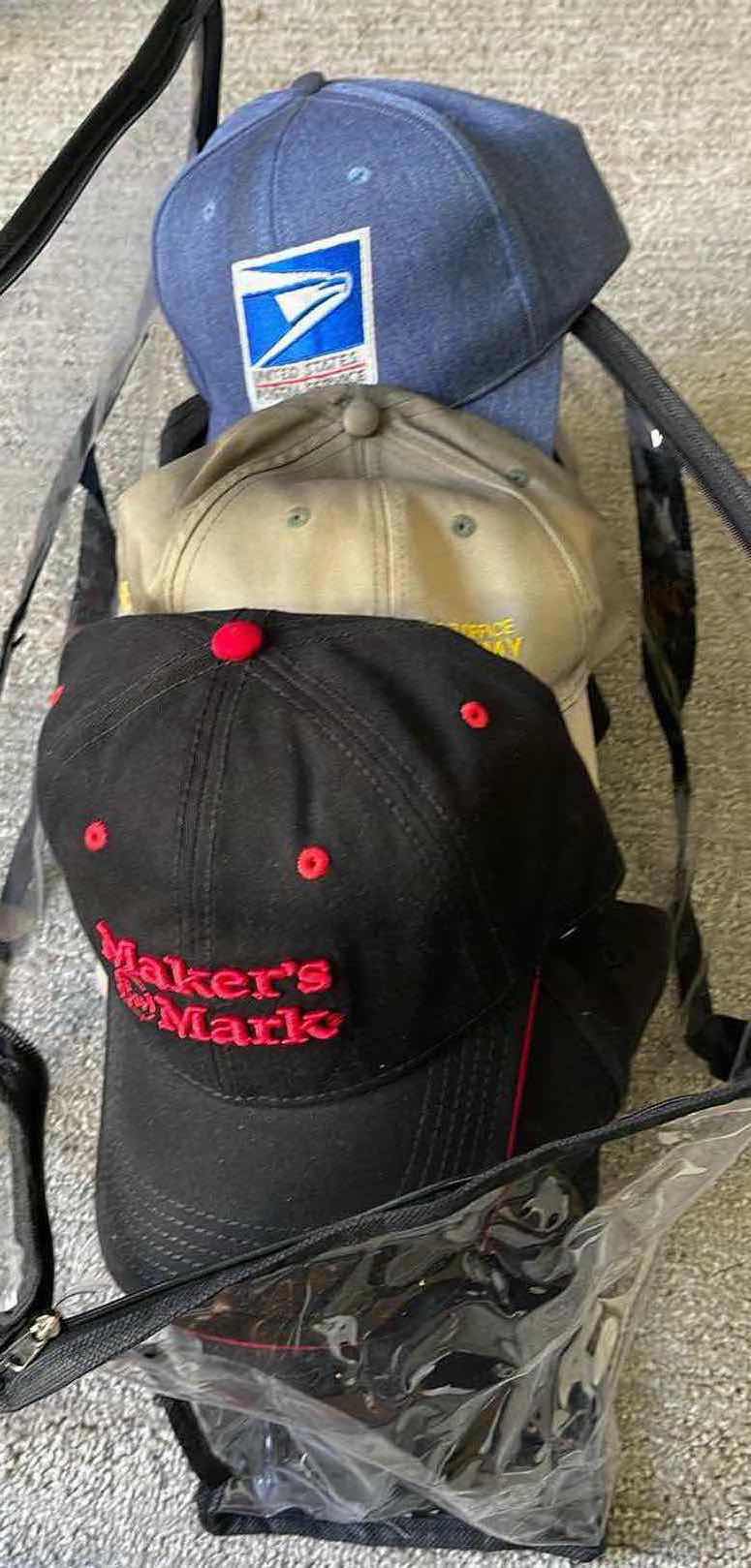 Photo 2 of ASSORTED SPORTS/TRUCKER CAPS WITH STORAGE CASE #2