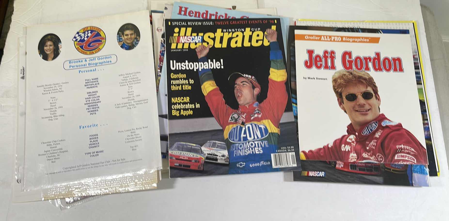 Photo 3 of JEFF GORDON MEMORABILIA WITH VINTAGE MAGAZINES & PHOTOS