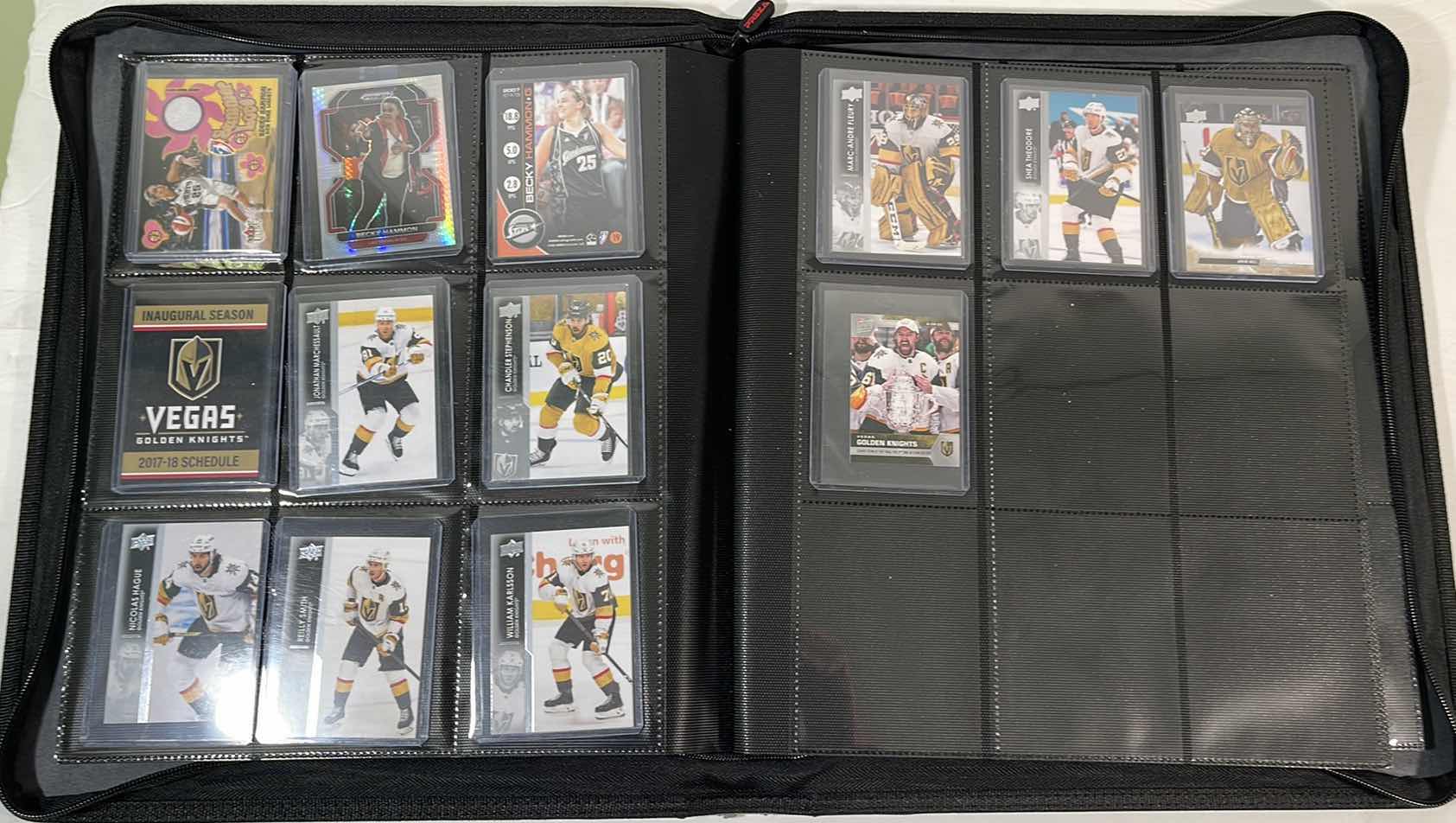 Photo 2 of ASSORTED SPORTS TRADING CARDS IN FOLDER CASE