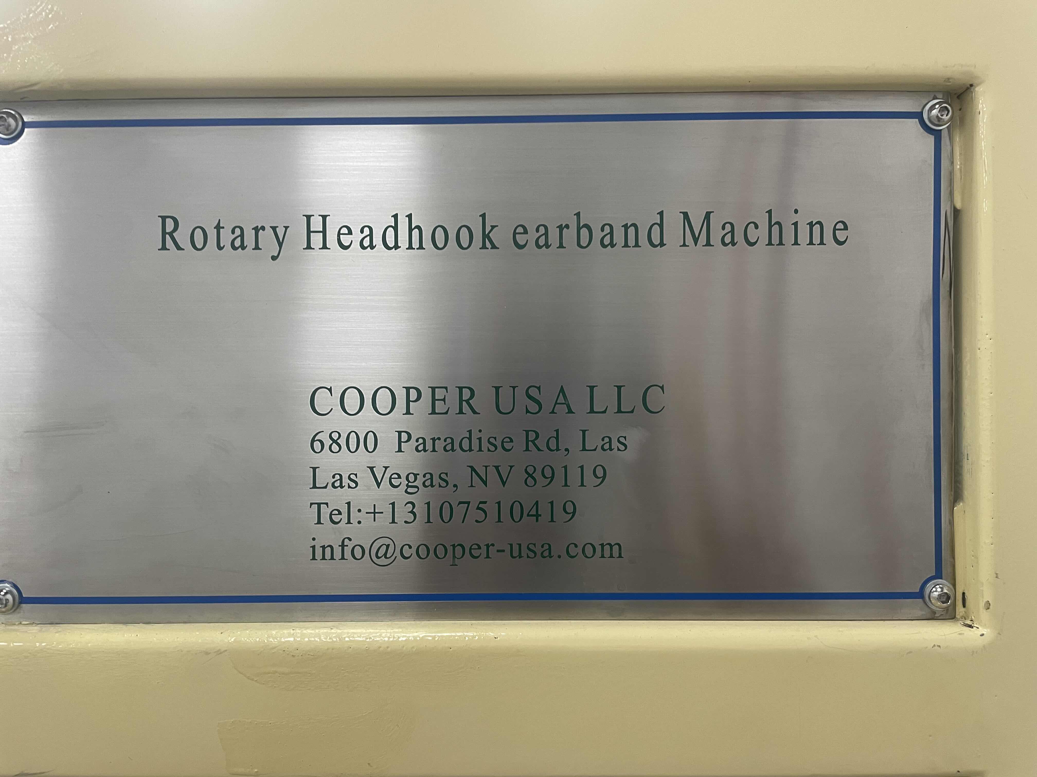 Photo 2 of ROTARY HEADHOOK EARBAND MACHINE 208/220V 67” x 71” x 63”