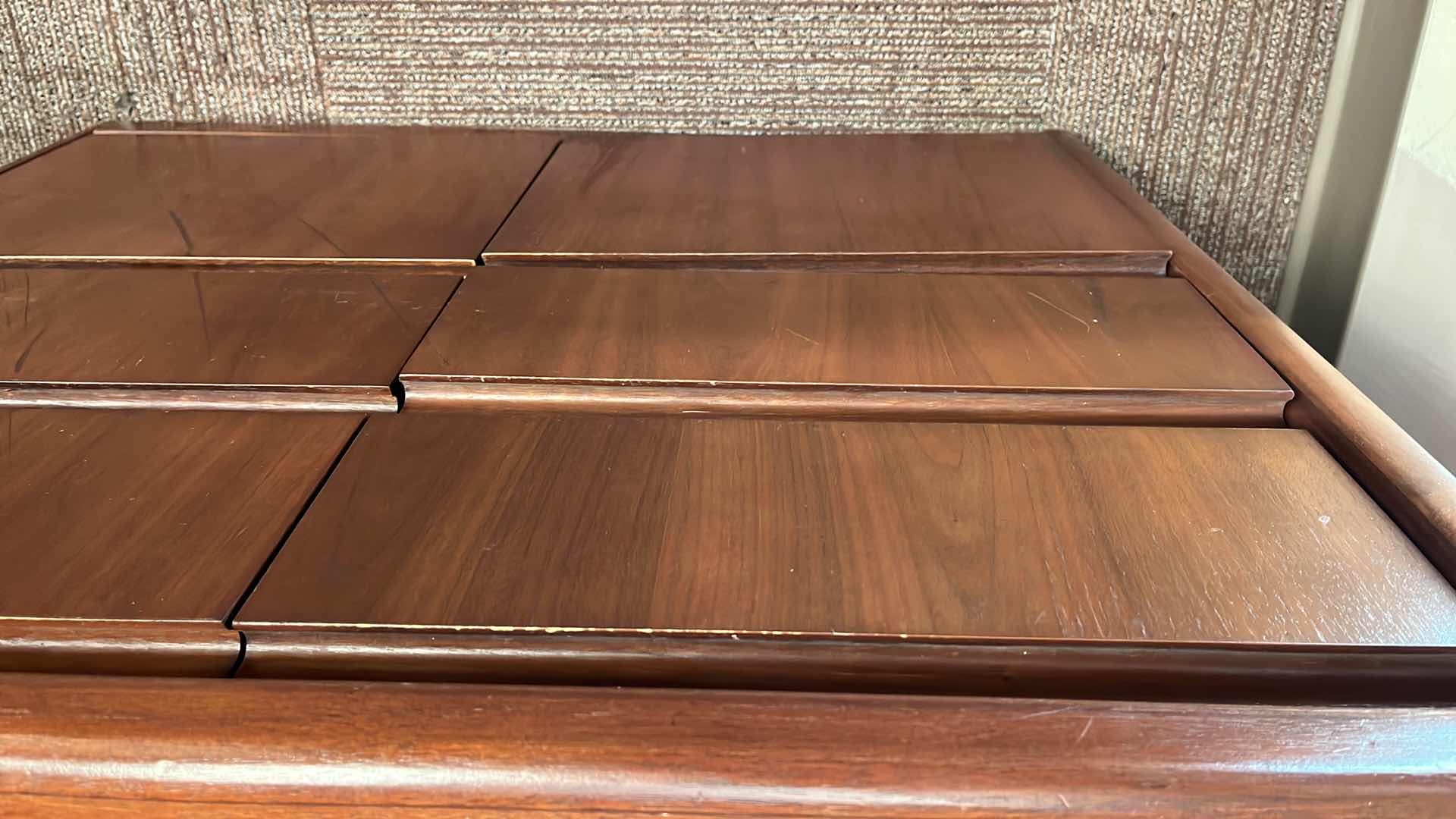 Photo 7 of STEELCASE CHERRY FINISH SOLID WOOD L SHAPE 6 DRAWER OFFICE DESK 90” X 93” H64.5”