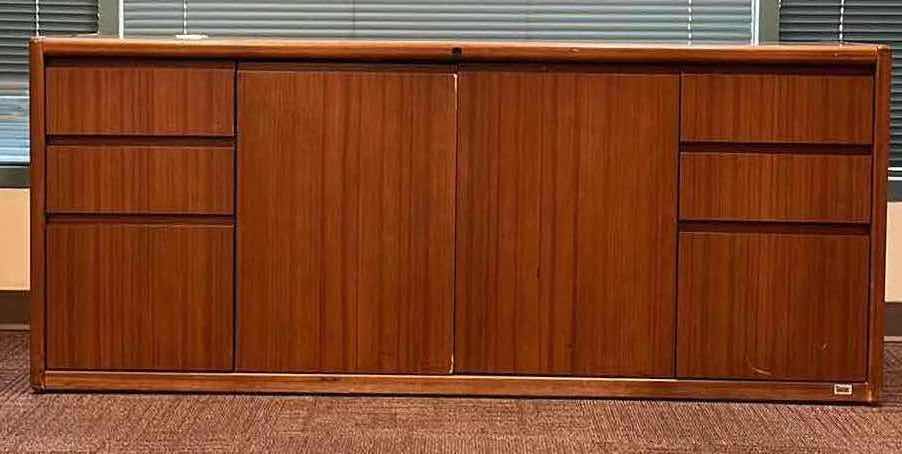 Photo 2 of STEELCASE CHERRY FINISH SOLID WOOD 6 DRAWER 2 DOOR  CABINET 70” X 20” H29”