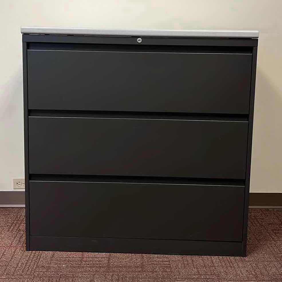 Photo 2 of STEELCASE GRAY METAL LATERAL FILE CABINET W REMOVABLE COUNTER TOP 42” X 18.75” H43”
