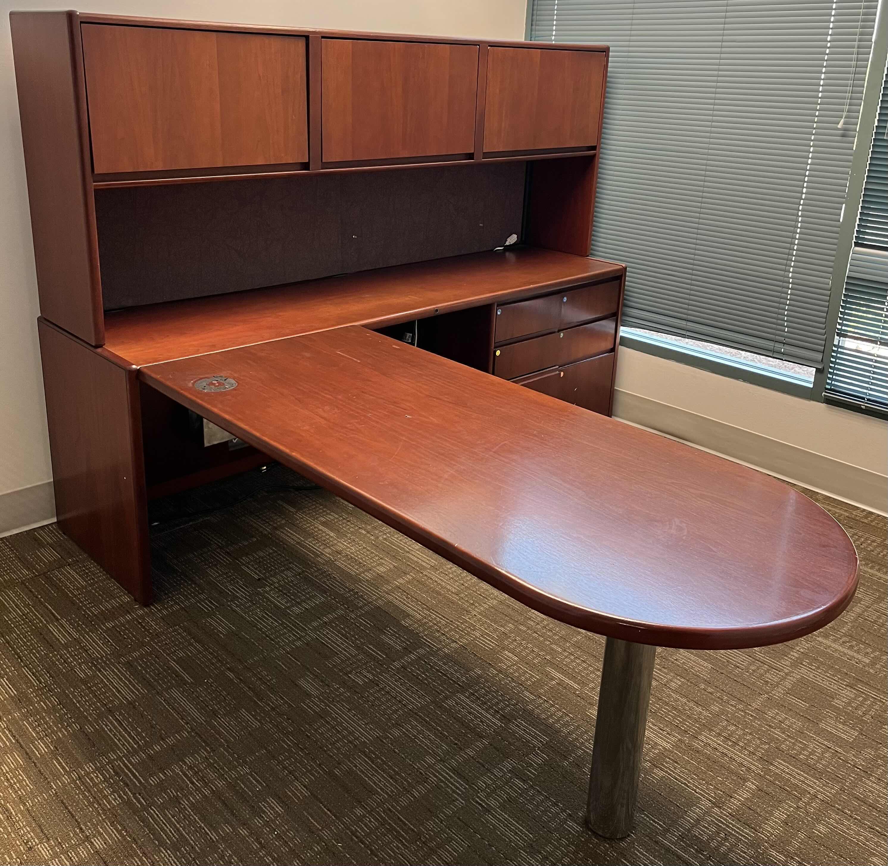 Photo 1 of STEELCASE MAHOGANY SOLID WOOD 2 DRAWER LATERAL FILE CABINET 45” X 20” H29.5”