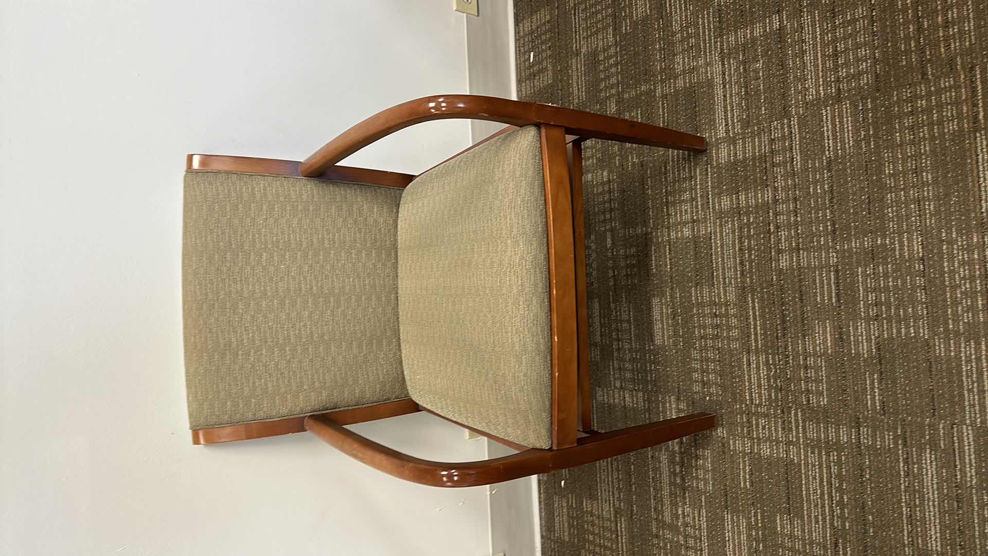 Photo 1 of WOOD UPHOLSTERED OFFICE CHAIR 33”H