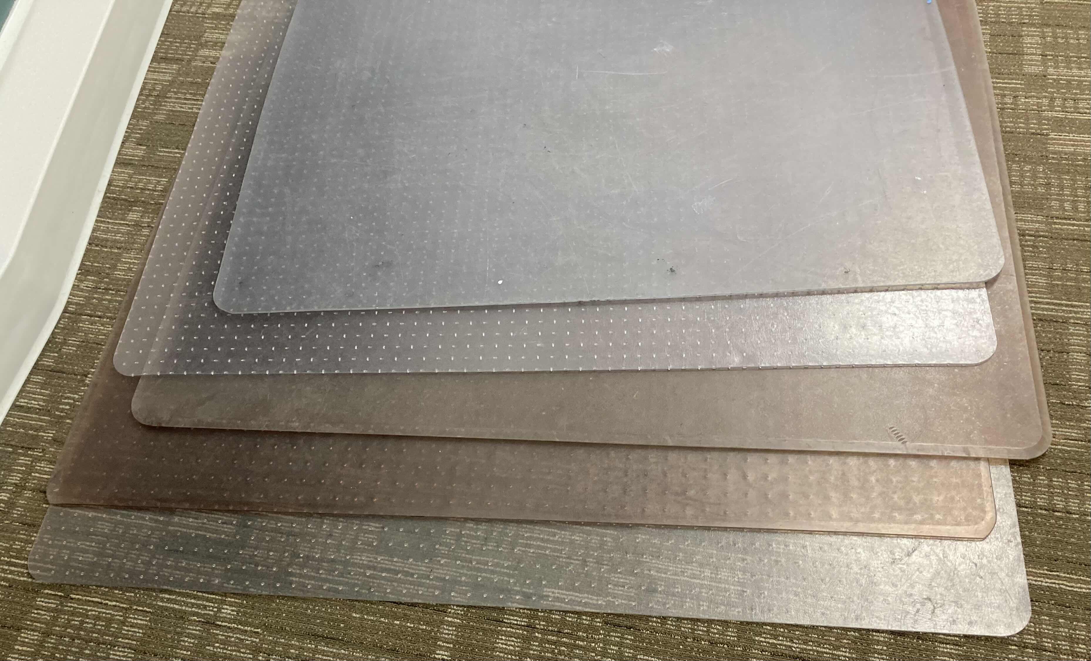 Photo 3 of OFFICE CHAIR PLASTIC MATS (5) 60” X 45.5” & 55” X 48”