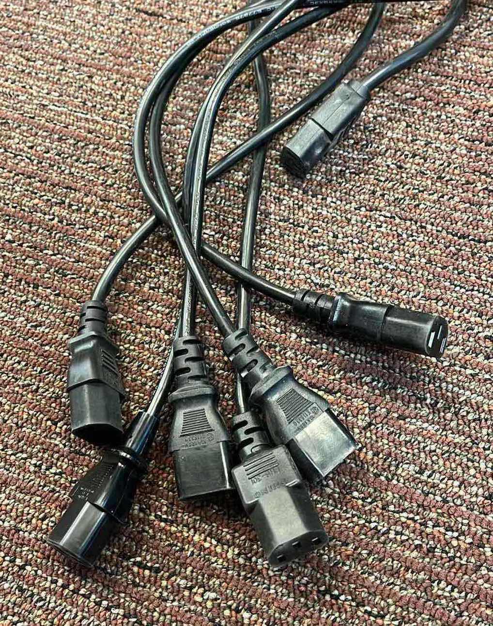 Photo 2 of COMPUTER/TV POWER CORDS (7) & VGA COMPUTER CONNECTOR CORDS (2)