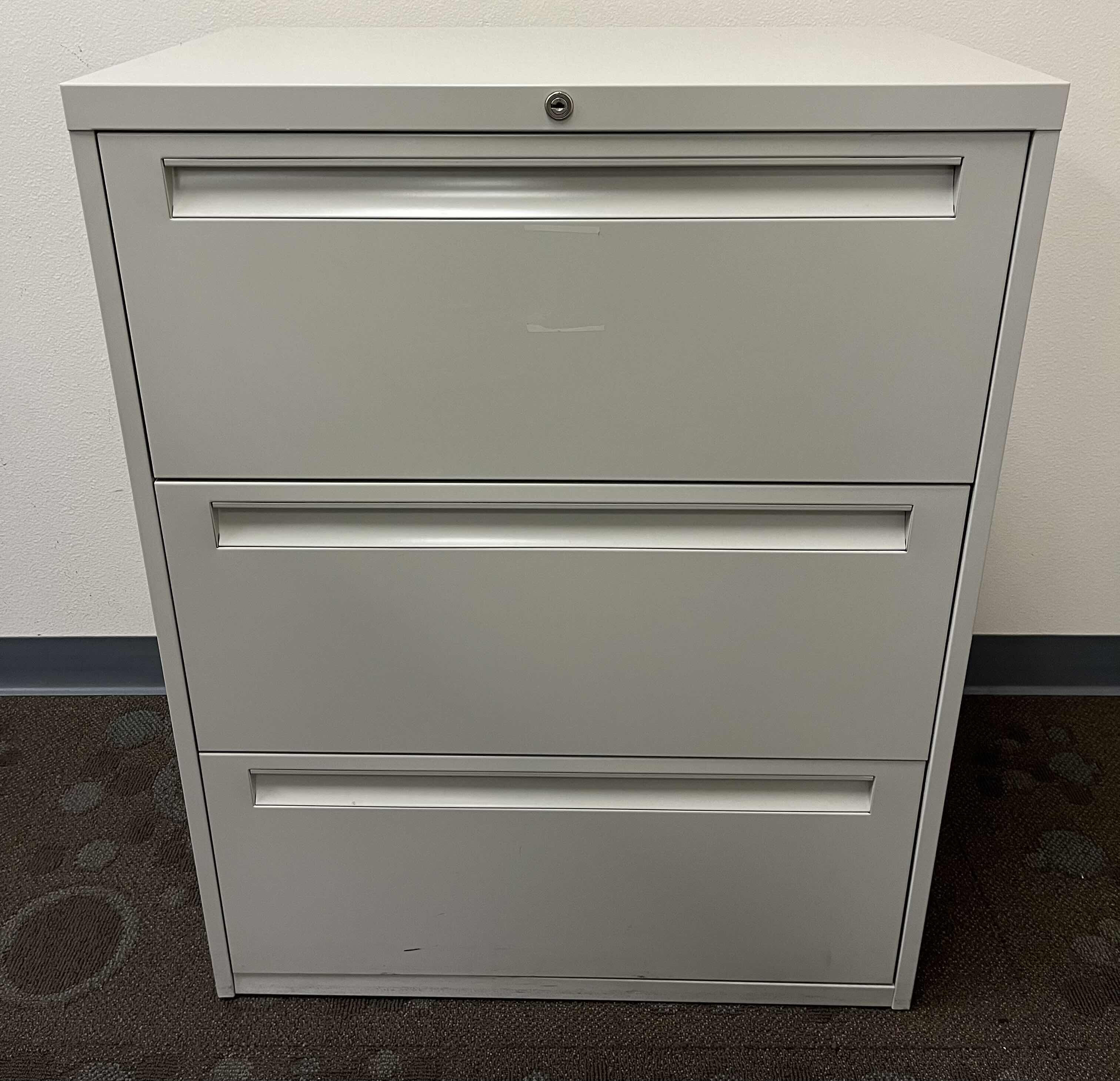 Photo 1 of STEELCASE METAL 3 DRAWER LATERAL FILE CABINET 30” X 18” H39”