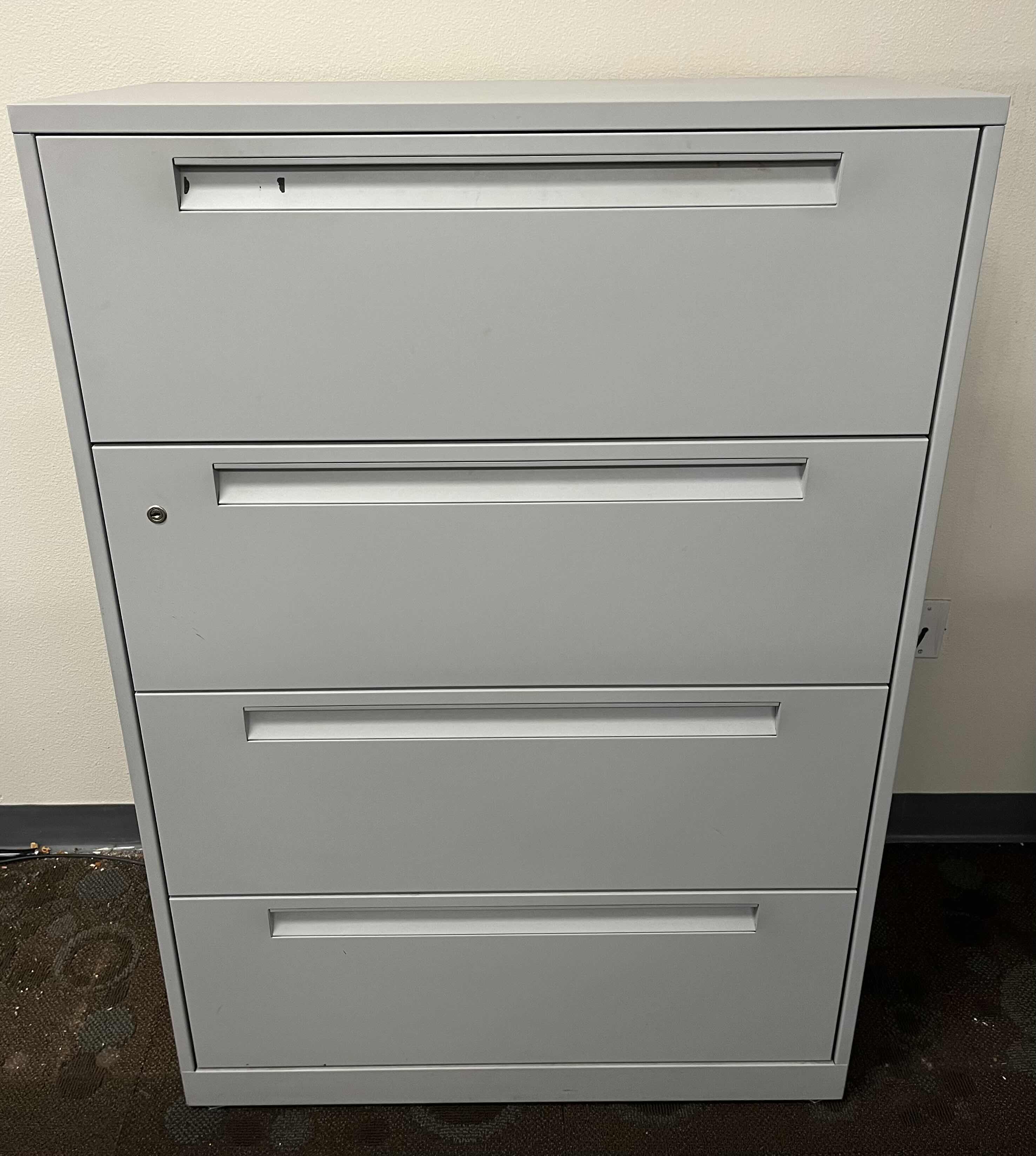 Photo 2 of STEELCASE METAL 4 DRAWER LATERAL FILE CABINET 36” X 18” H52”