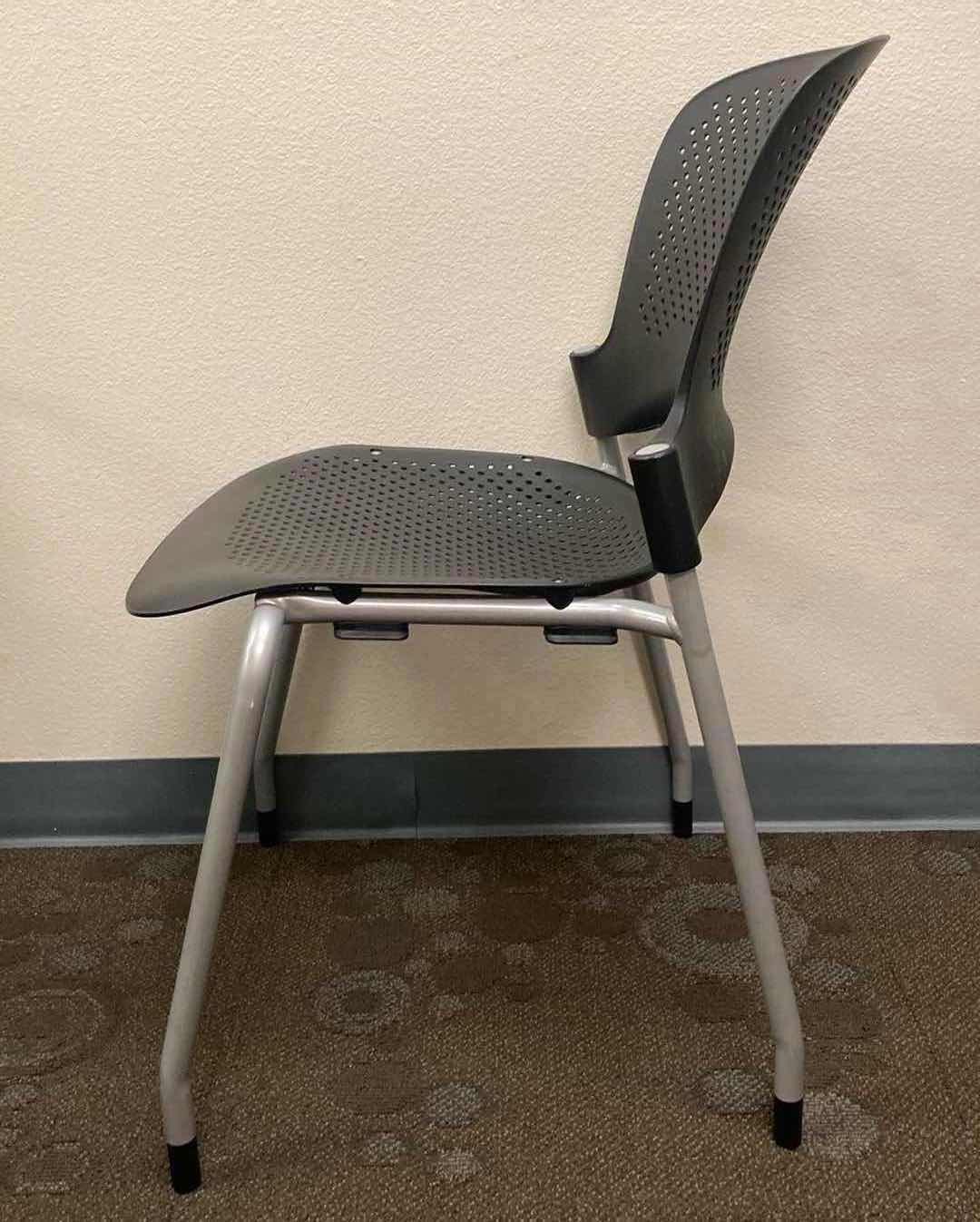 Photo 2 of HERMAN MILLER BLACK CAPER STACKING CHAIR 17.25” X 24.25” H32”