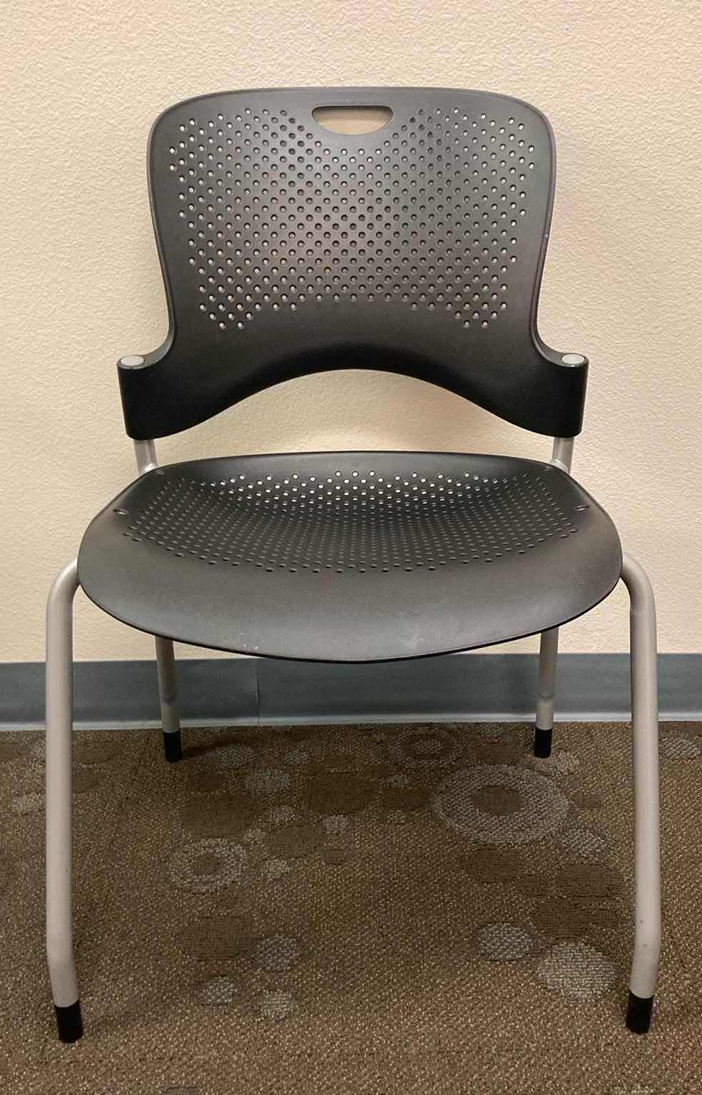 Photo 1 of HERMAN MILLER BLACK CAPER STACKING CHAIR 17.25” X 24.25” H32”