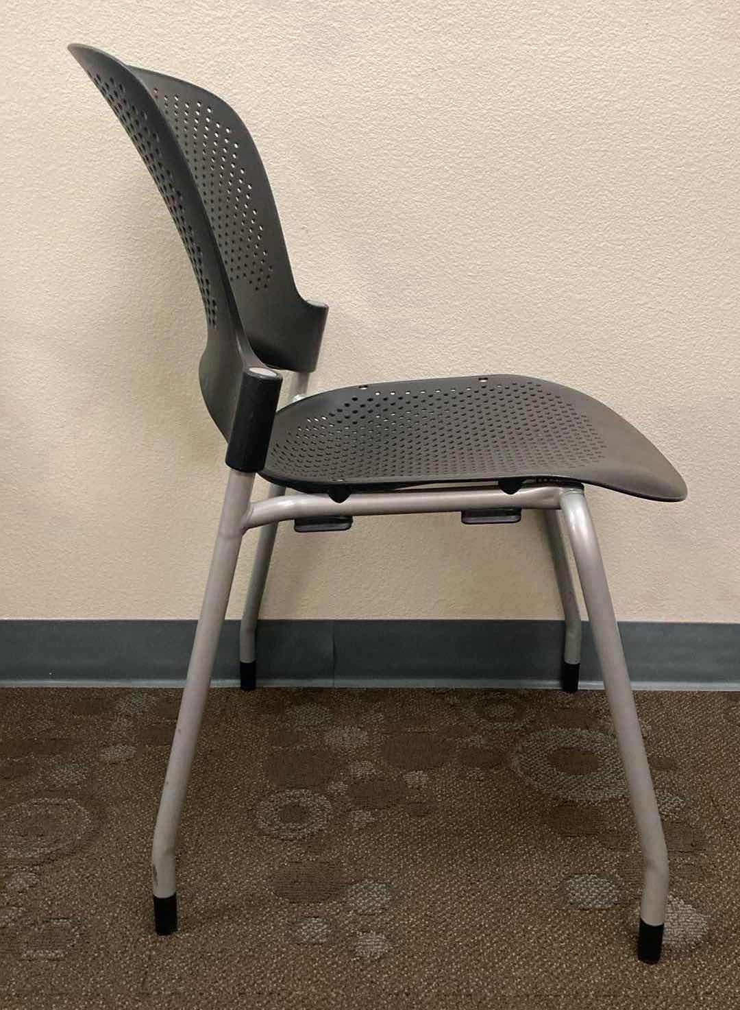 Photo 4 of HERMAN MILLER BLACK CAPER STACKING CHAIR 17.25” X 24.25” H32”