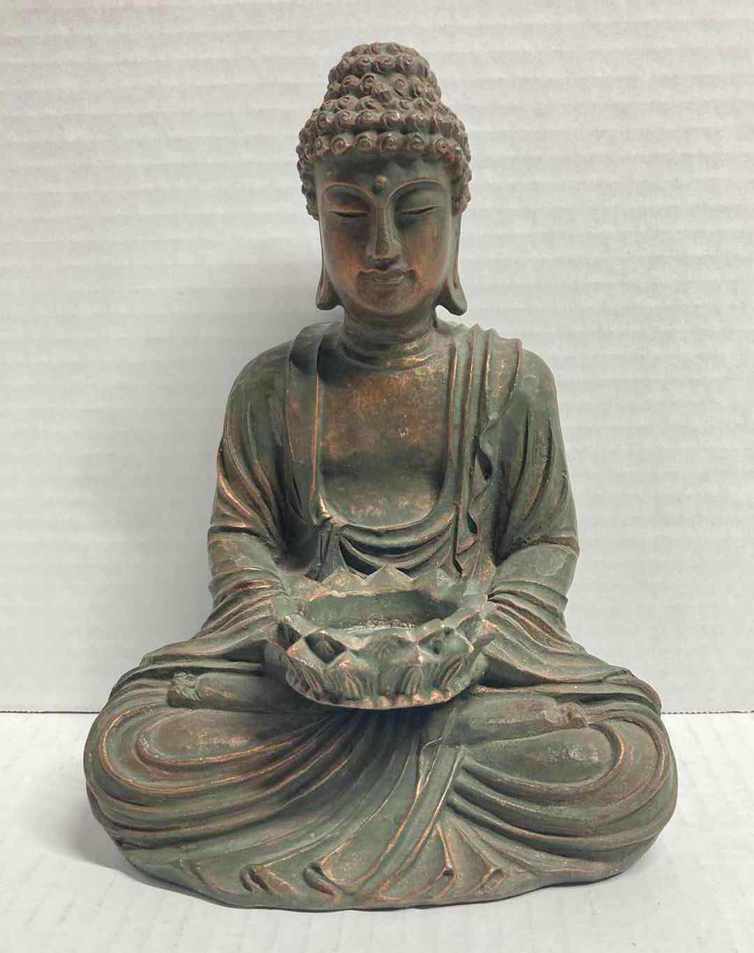 Photo 1 of ELEGANT EXPRESSIONS RESIN BUDDHA STATUE CANDLE HOLDER H9”
