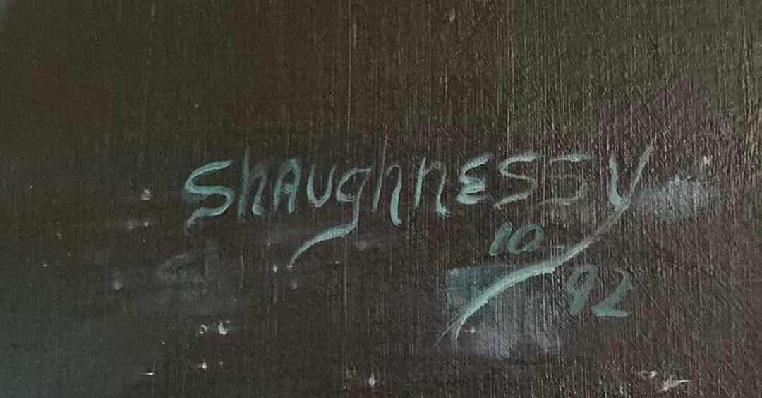 Photo 1 of FLOWER BOUQUET WALL PAINTING SIGNED BY SHAUGHNESSY 10/92 21” X 27”
