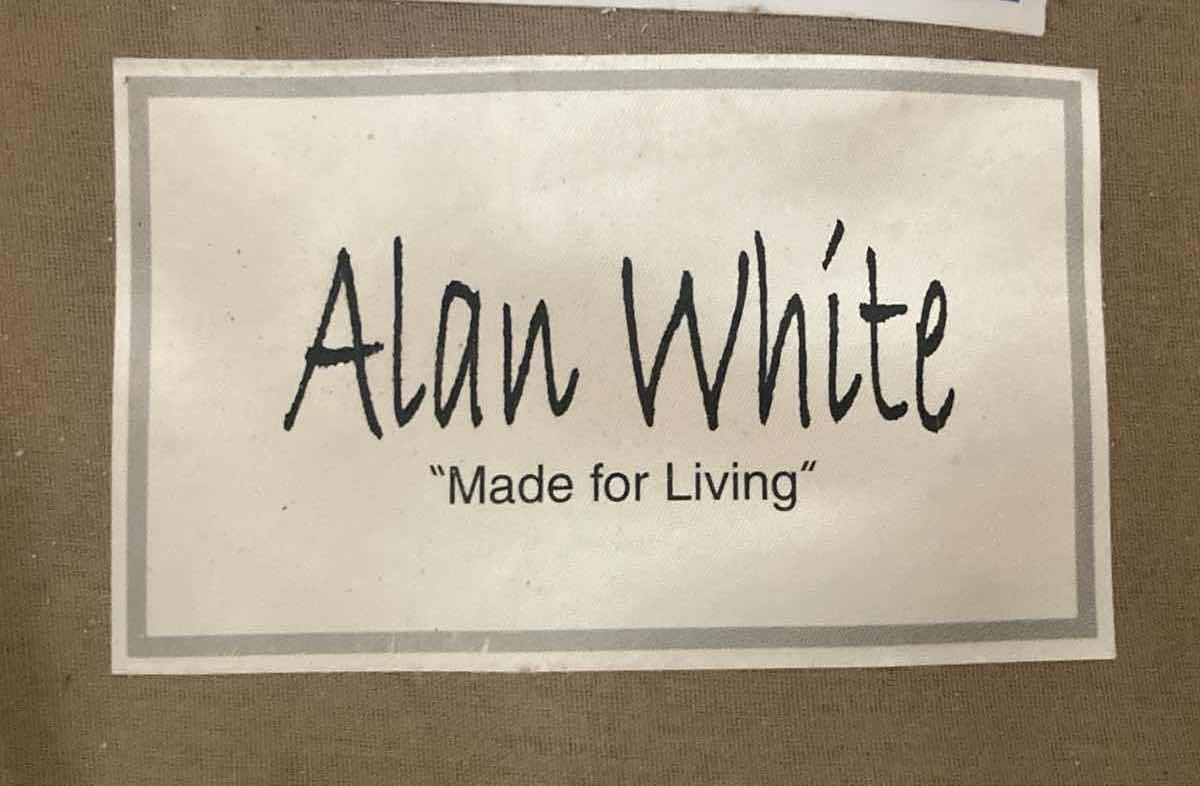 Photo 1 of ALAN WHITE TAN LOVESEAT W PILLOWS 72” X 40” H36”