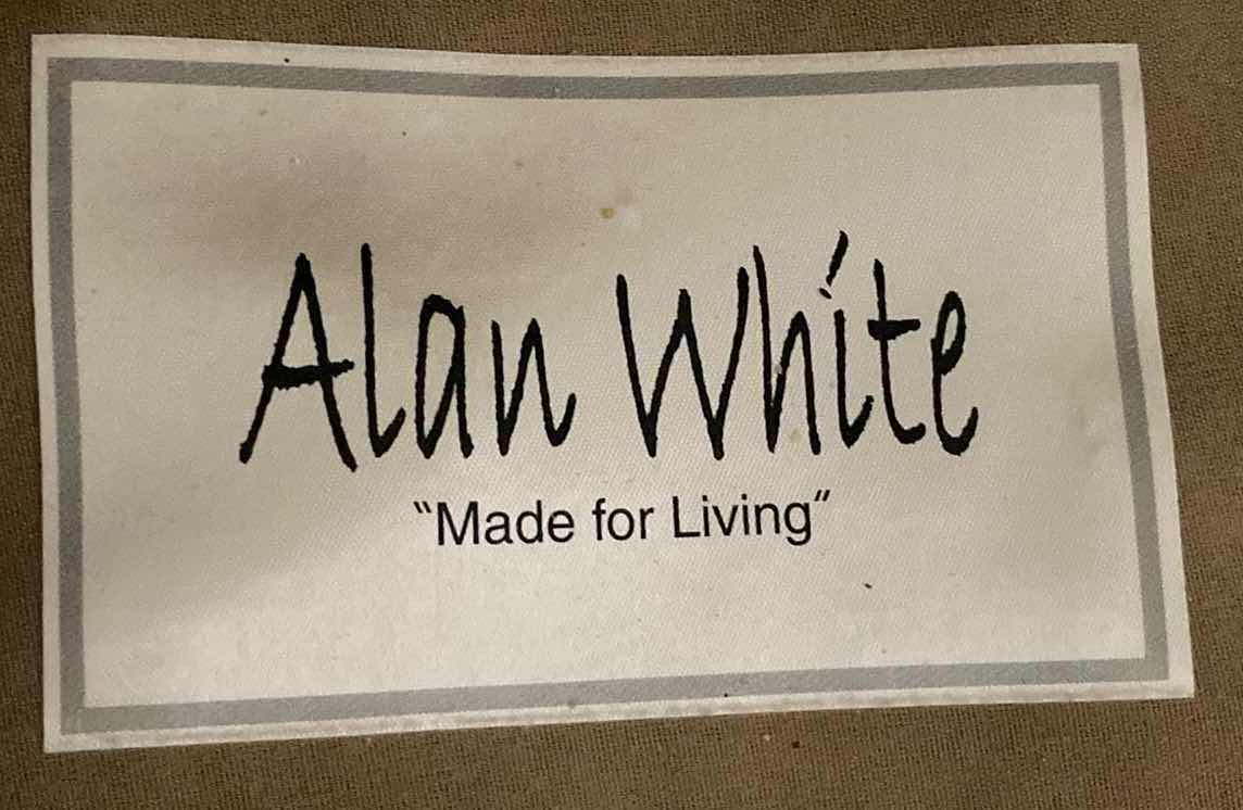 Photo 1 of ALAN WHITE TAN SOFA W PILLOWS 100” X 40” H36”