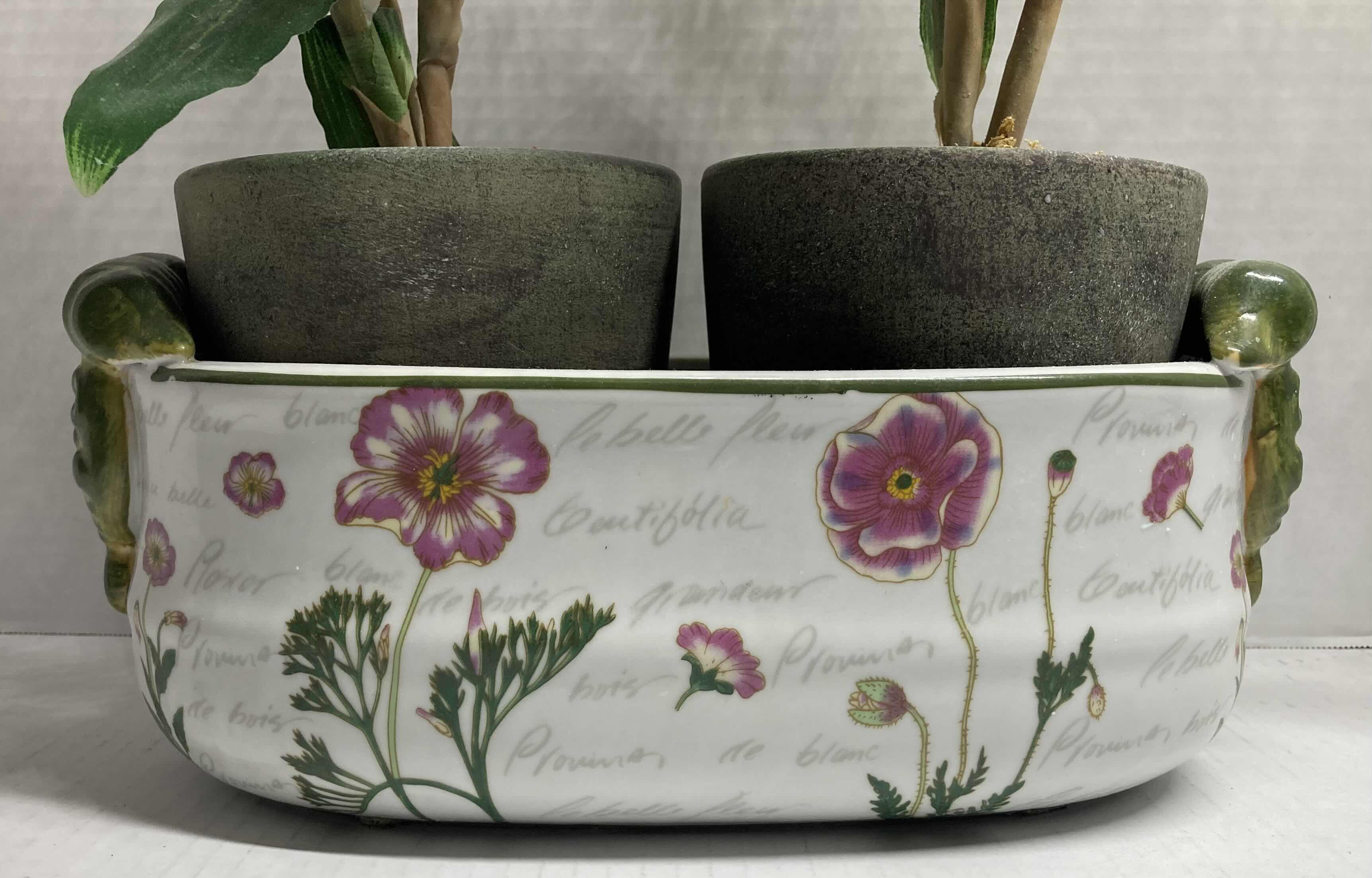 Photo 1 of DENDROBIUM ARTIFICIAL DECORATIVE PLANTS W CERAMIC POT (2) 13” X 5” H26”