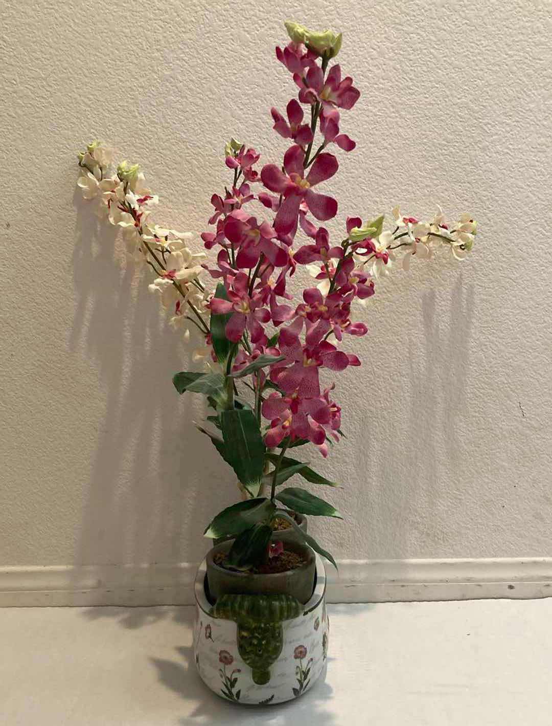 Photo 1 of DENDROBIUM ARTIFICIAL DECORATIVE PLANTS W CERAMIC POT (2) 13” X 5” H26”