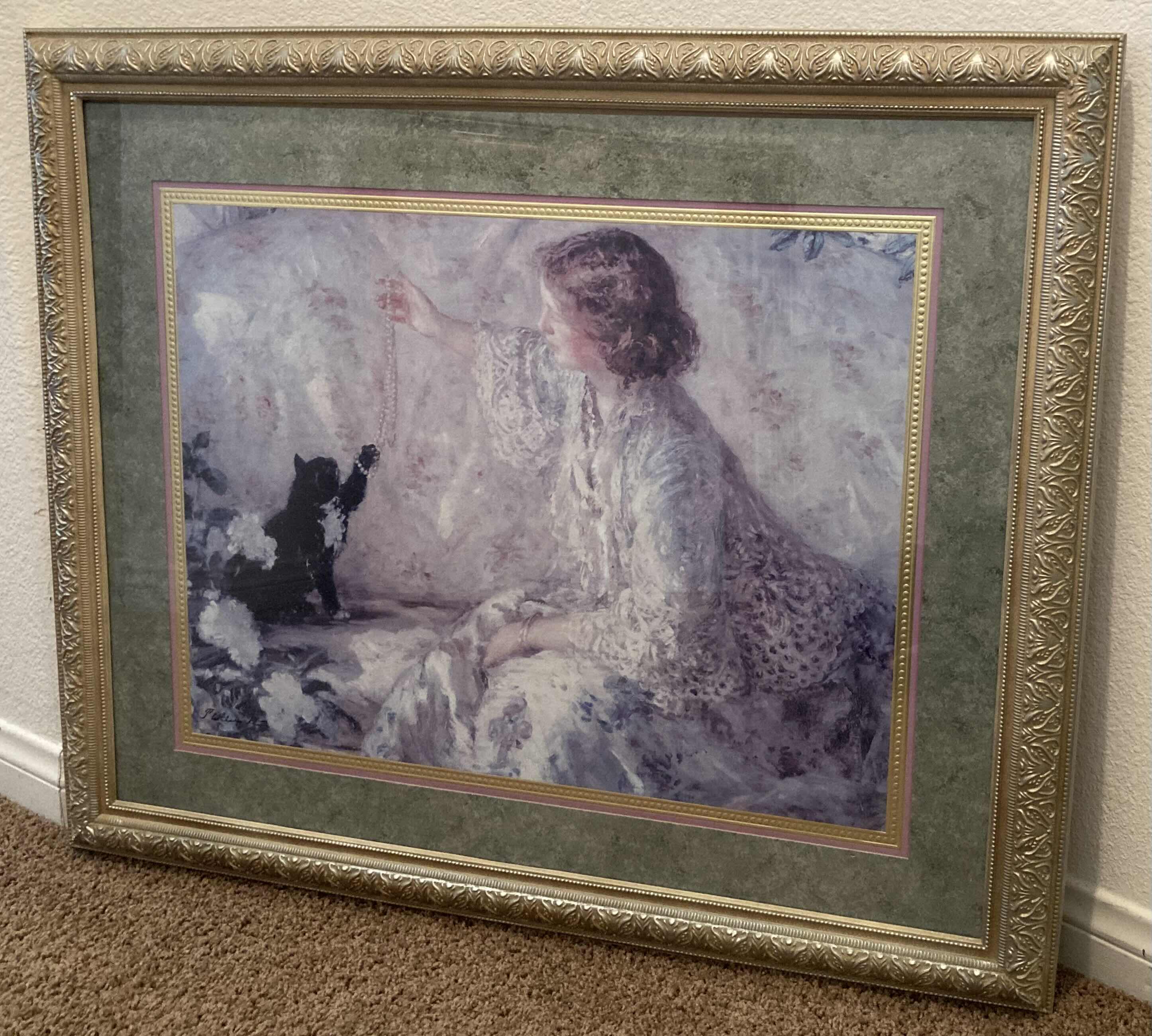 Photo 1 of HYDRANGEAS PAINTING SIGNED BY PHILLIP WILSON FRAMED REPRINT ARTWORK 34” X 28.5”