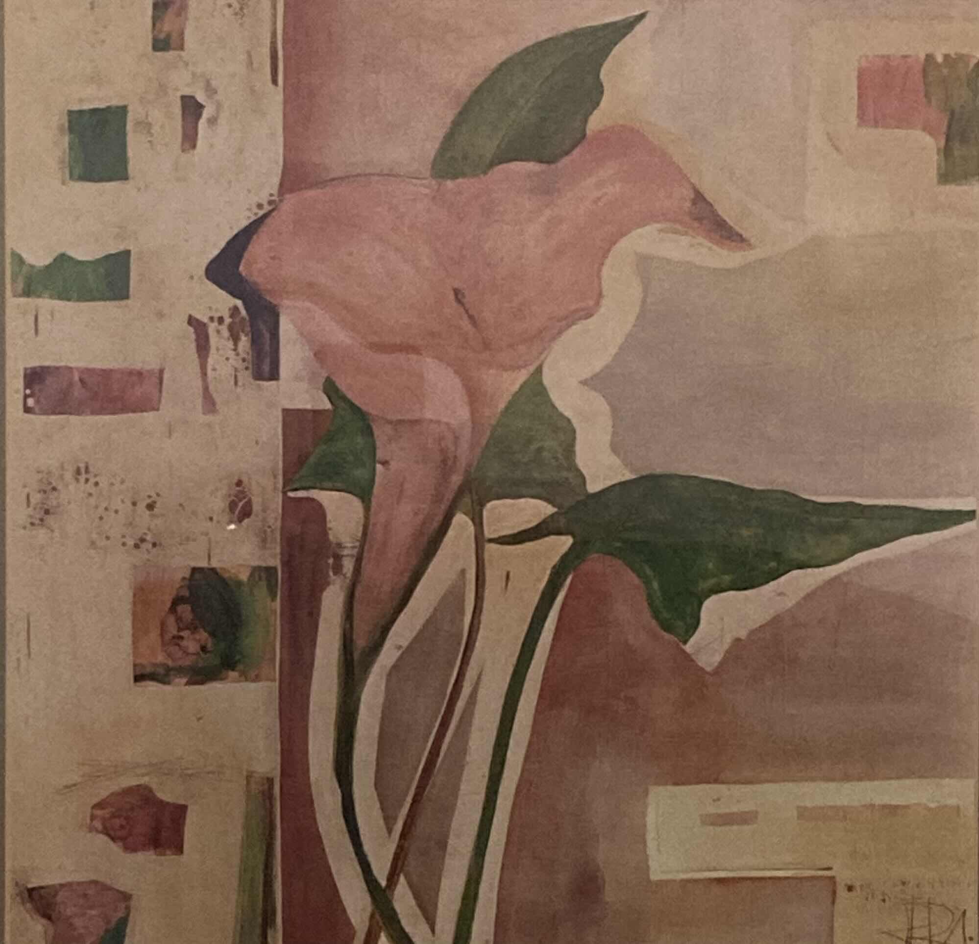 Photo 1 of BLUTENANATOMIE PAINTING SIGNED BY ROSE RICHTER ARMGART FRAMED REPRINT ARTWORK 19.5” X 19.5”
