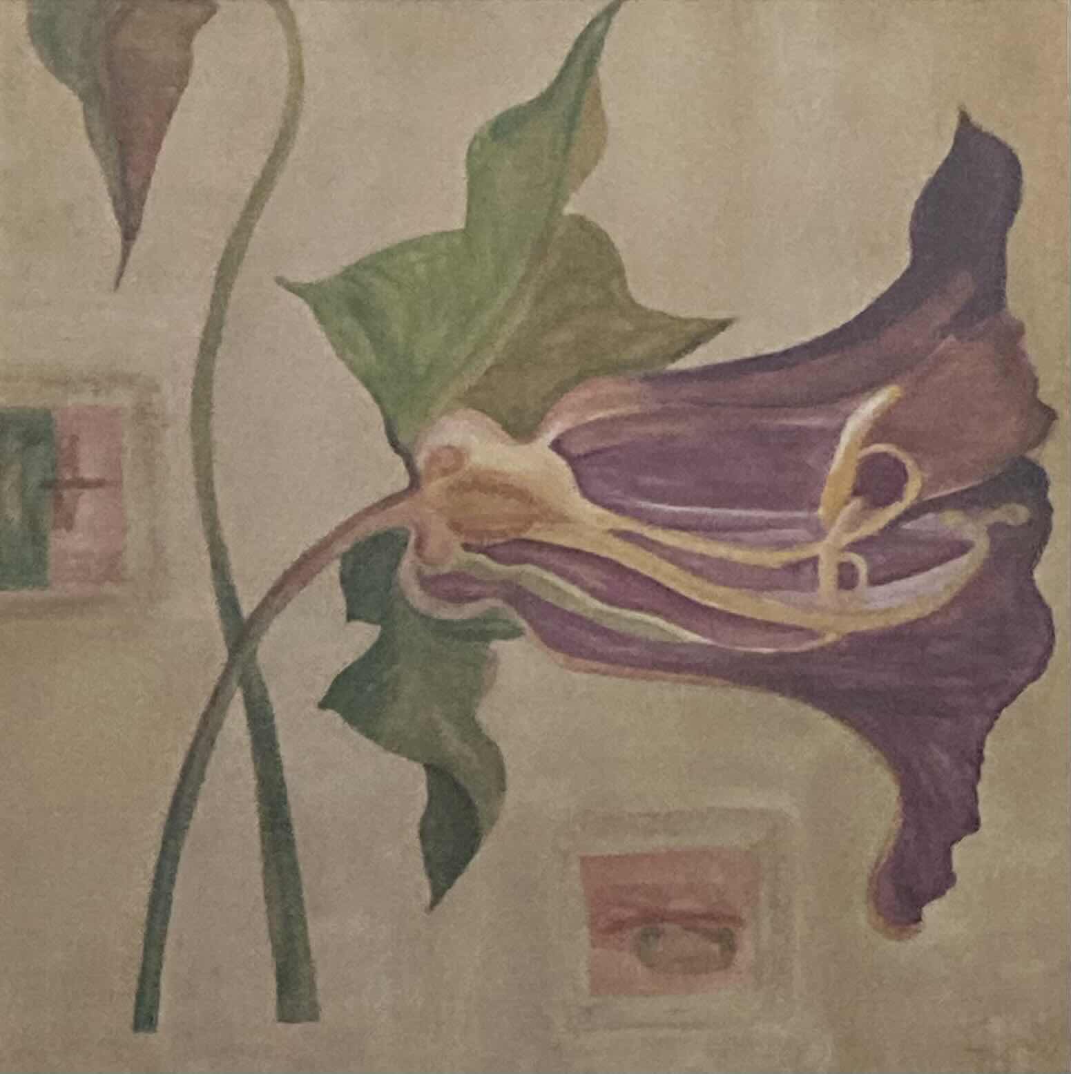 Photo 1 of BLUTENANATOMIE PAINTING SIGNED BY ROSE RICHTER ARMGART FRAMED REPRINT ARTWORK 19.5” X 19.5”