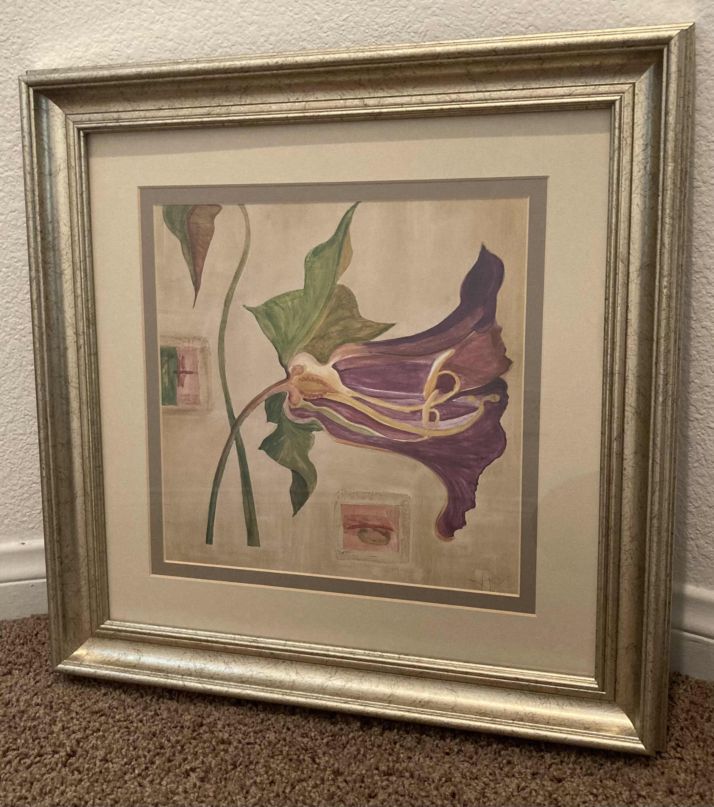 Photo 1 of BLUTENANATOMIE PAINTING SIGNED BY ROSE RICHTER ARMGART FRAMED REPRINT ARTWORK 19.5” X 19.5”