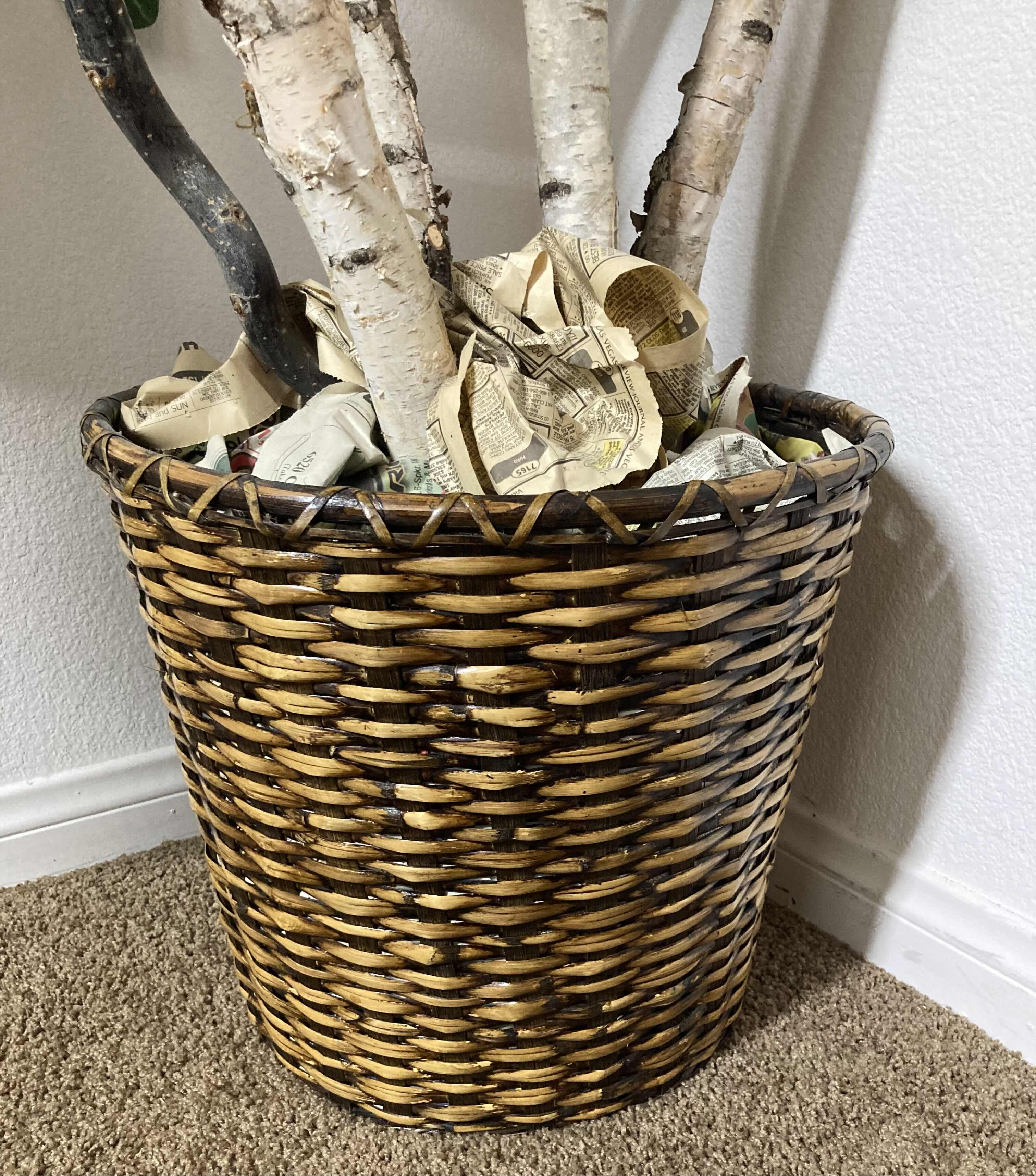 Photo 1 of BAMBOO ARTIFICIAL DECORATIVE TREE W RATTAN POT H96”