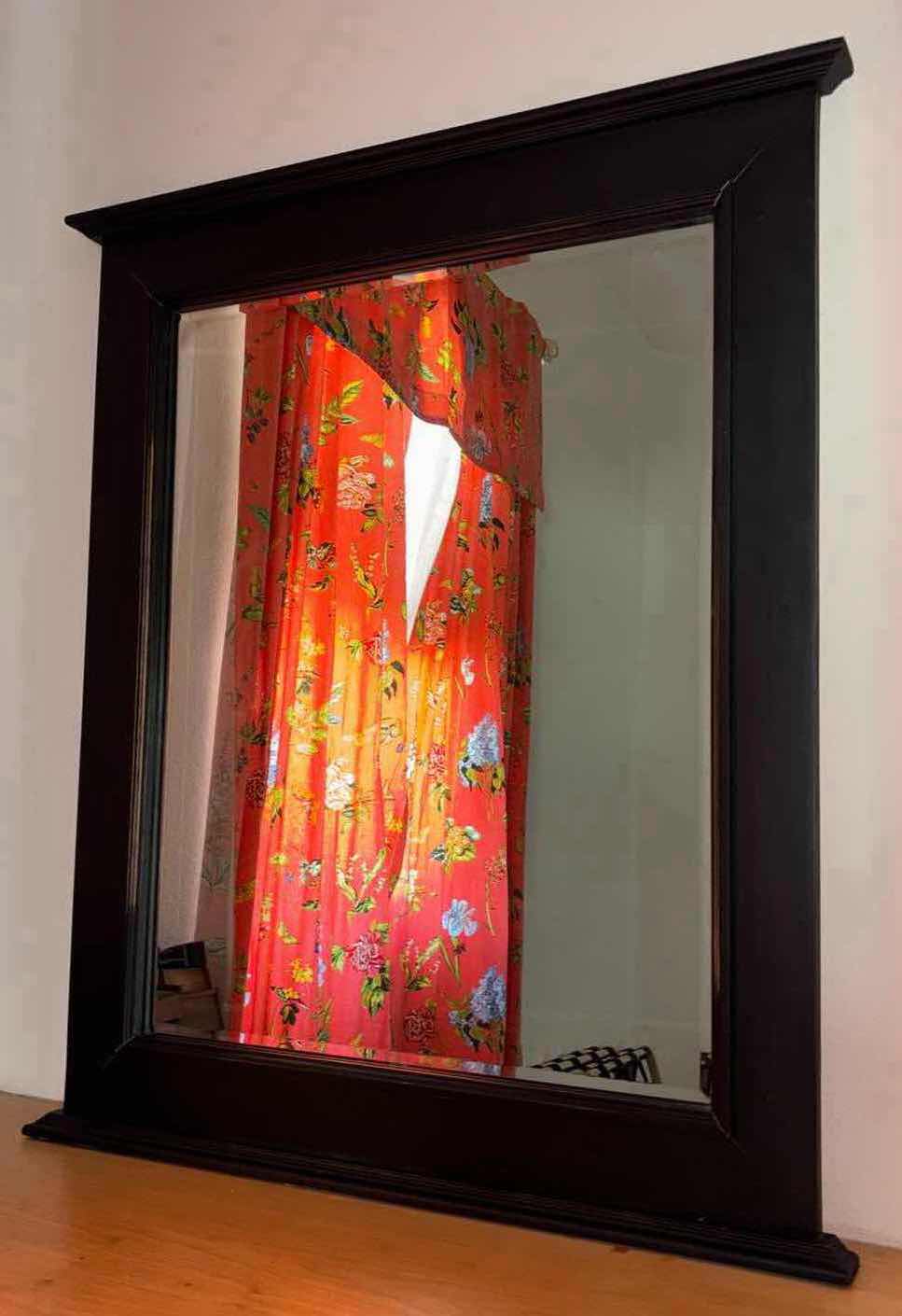 Photo 1 of LARGE FRAMED MIRROR (BLACK) 2.5” X 38.5” H46”