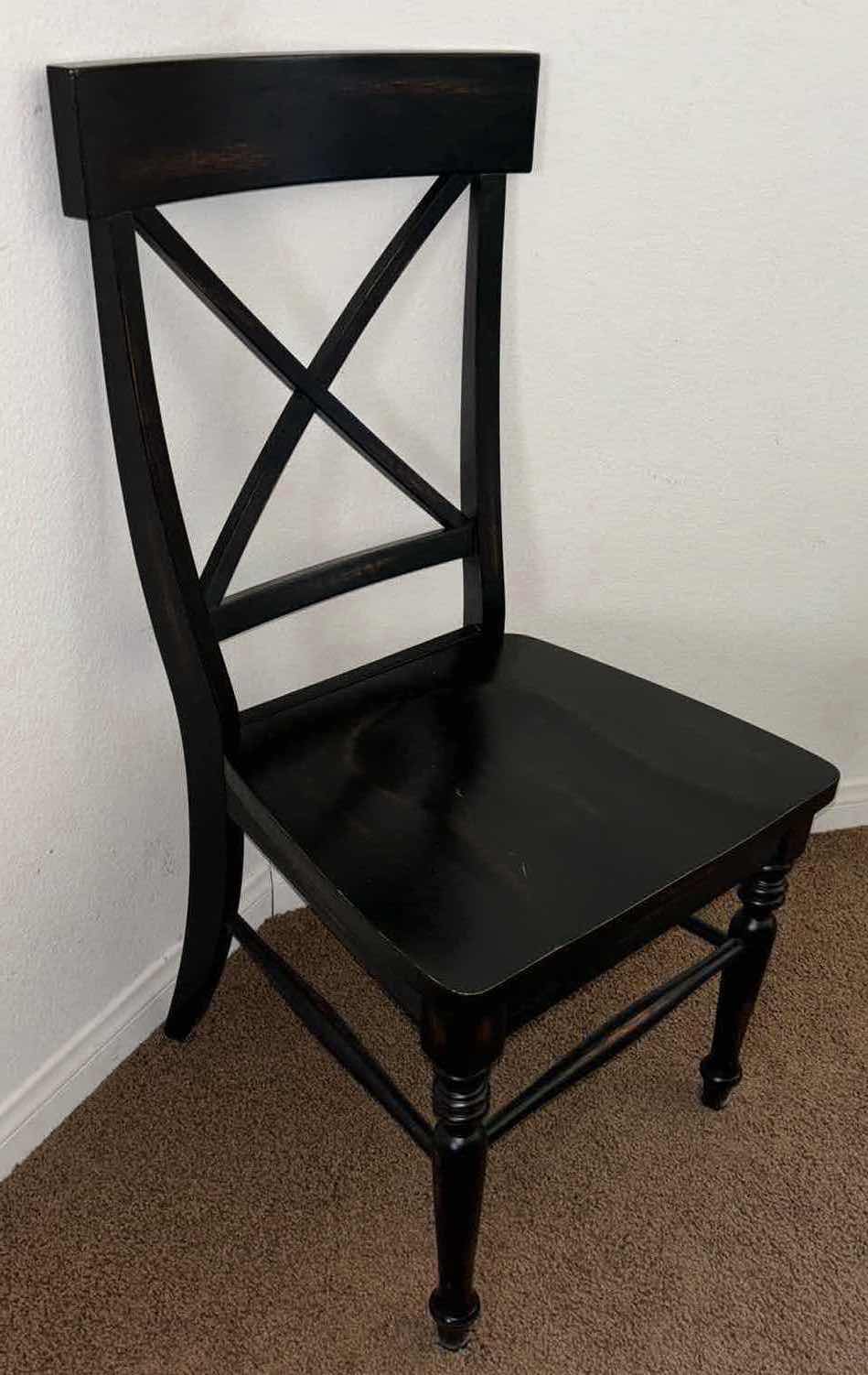 Photo 1 of CROSSBACK DINING CHAIR (BLACK) 19” X 19.5” H38”