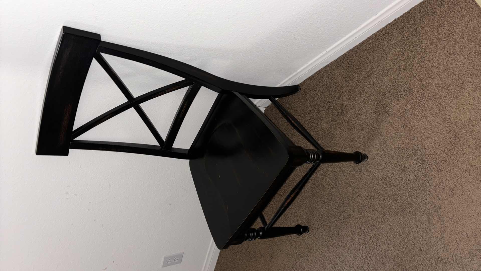 Photo 1 of CROSSBACK DINING CHAIR (BLACK) 19” X 19.5” H38”