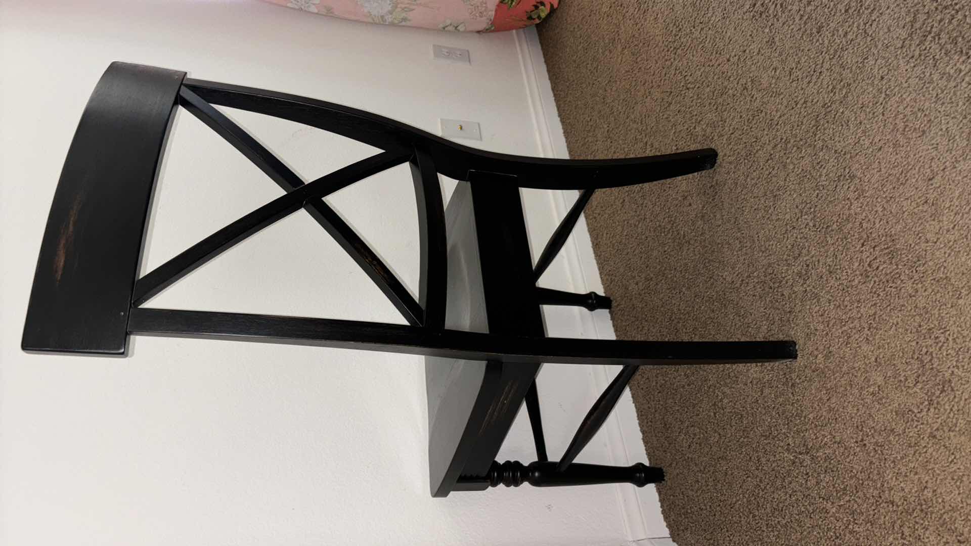 Photo 1 of CROSSBACK DINING CHAIR (BLACK) 19” X 19.5” H38”