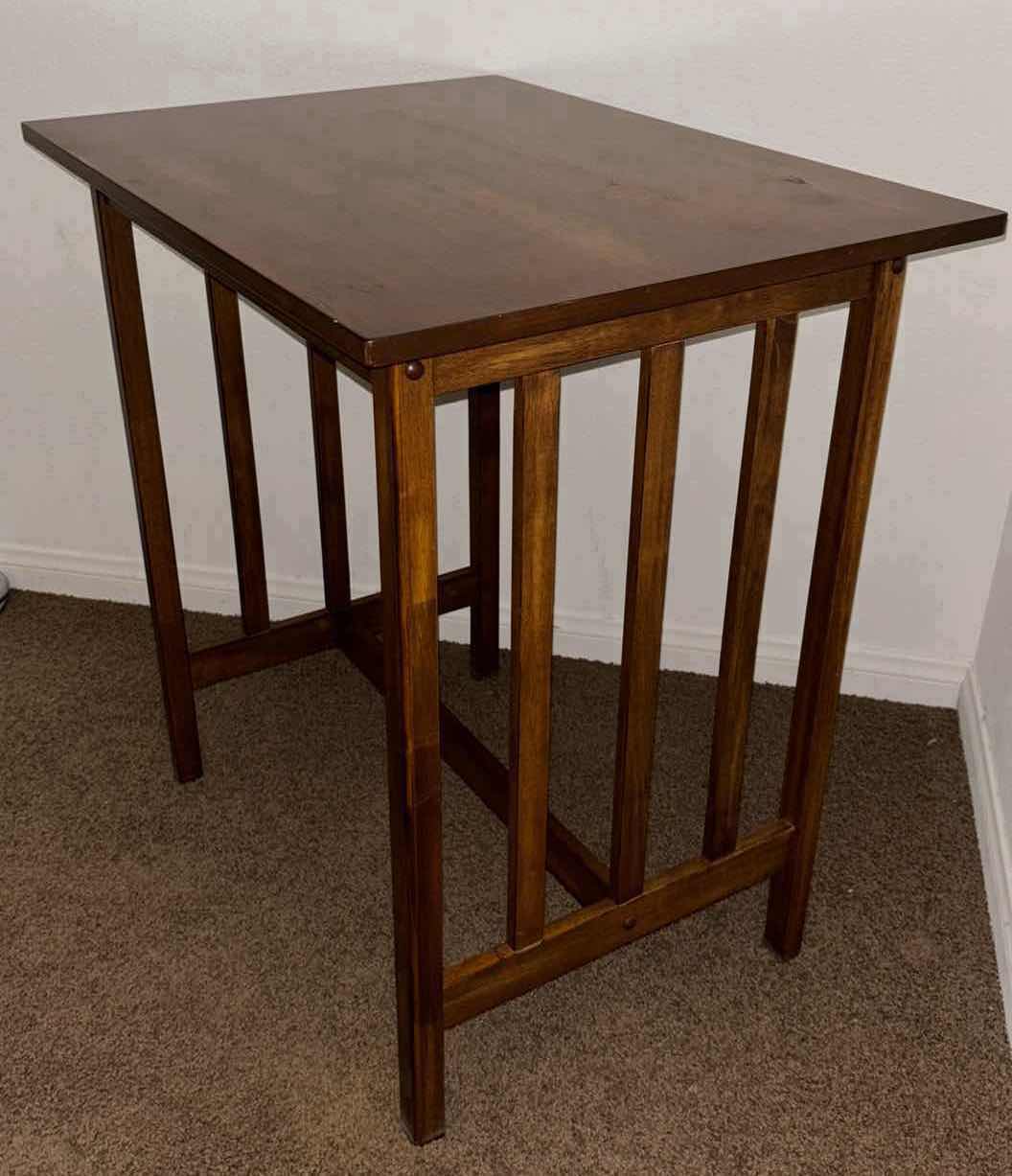 Photo 1 of COASTER OLEANDER COLLECTION COUNTER HEIGHT BAR TABLE (NUT BROWN) 23.6” X 31.6” H33.5”