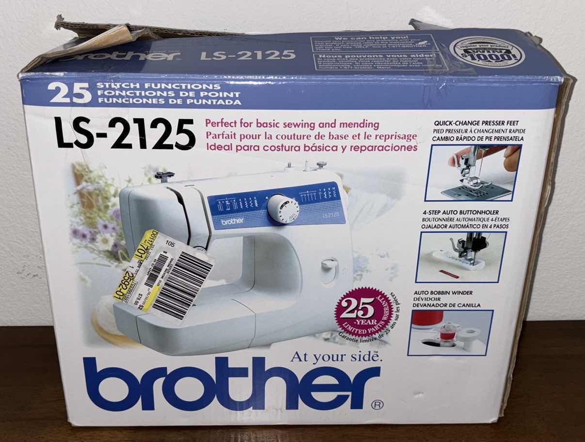 Photo 1 of BROTHER FREE ARM SEWING MACHINE W 10 BUILT-IN STITCHES & 25 STITCH FUNCTIONS LS-2125
