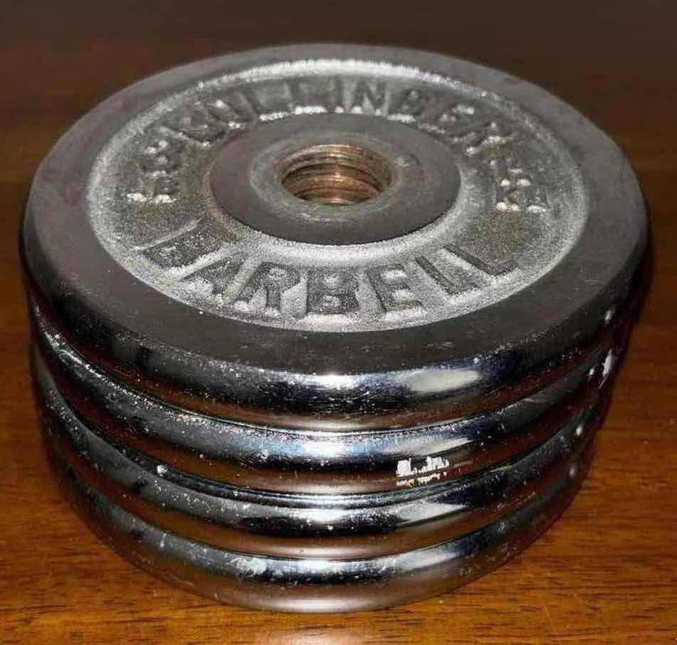 Photo 1 of BOLLINGER ADJUSTABLE DUMBBELL, INCLUDES ONE BAR, TWO COLLARS, FOUR 3LB WEIGHTS & TWO 5LB WEIGHTS