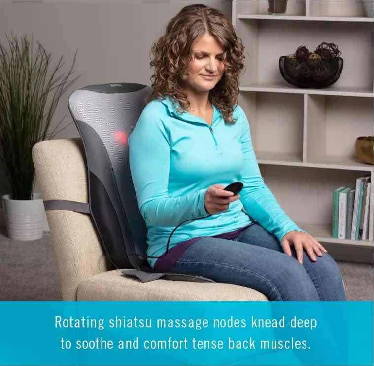 Photo 1 of HOMEDICS CORDLESS SHIATSU BACK MASSAGE CUSHION W HEAT