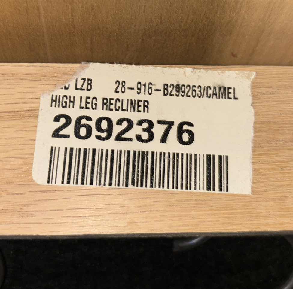 Photo 1 of LA-Z-BOY CLASSICS “KIMBERLY” HIGH LEG RECLINER (CAMEL COLOR)