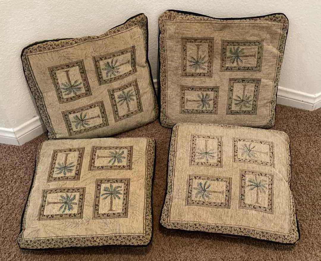Photo 1 of FRENCH PALM TREE DECORATIVE PILLOW SET (4)