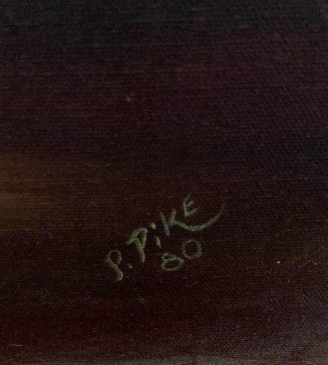 Photo 1 of FLORAL PAINTING SIGNED BY J. PIKE FRAMED ARTWORK 31.25” X 27.5”