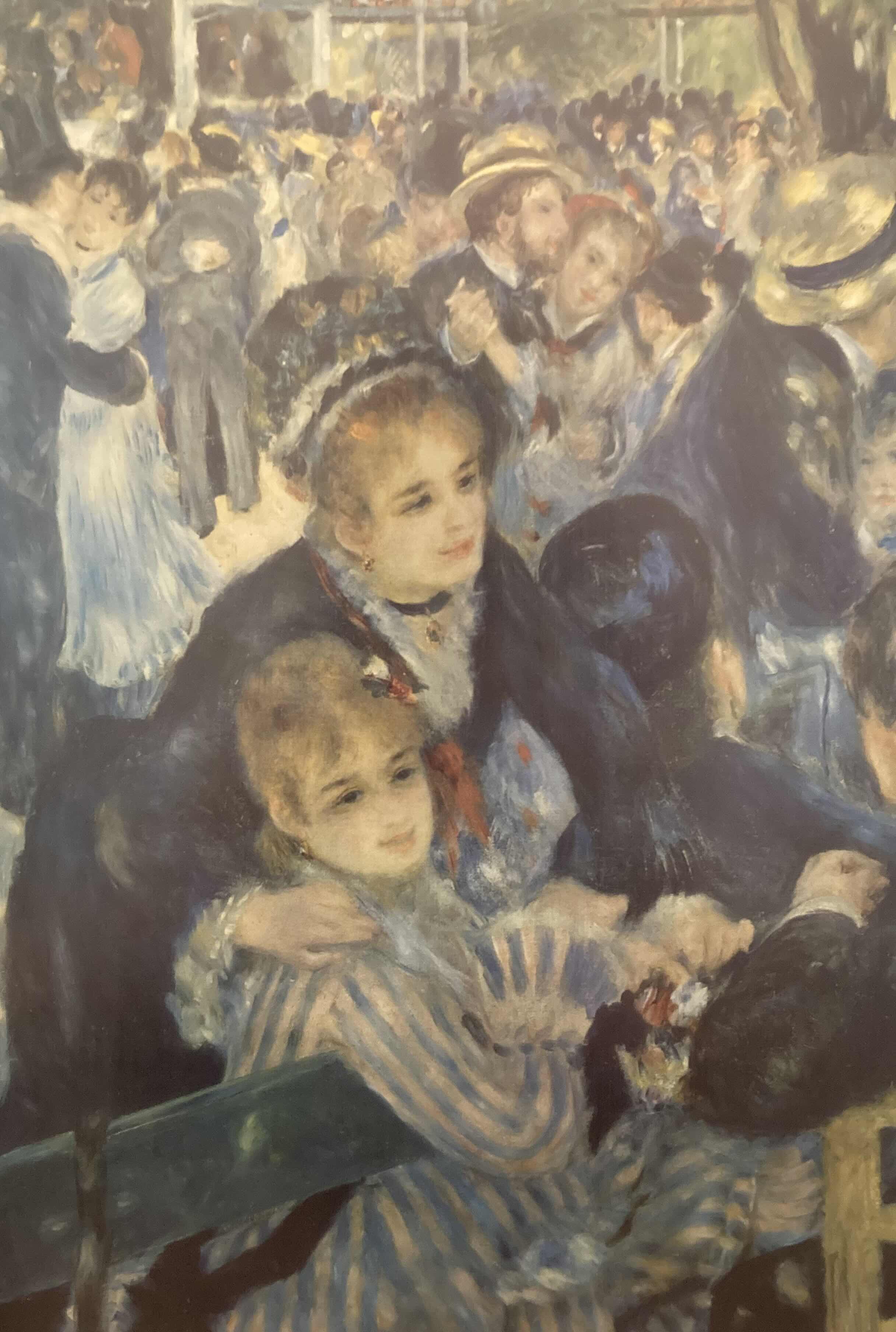 Photo 1 of DANCING AT THE MOULIN DE LA GALETTE PAINTING BY PIERRE AUGUSTE RENOIR FRAMED REPRINT ARTWORK 23.25” X 30”