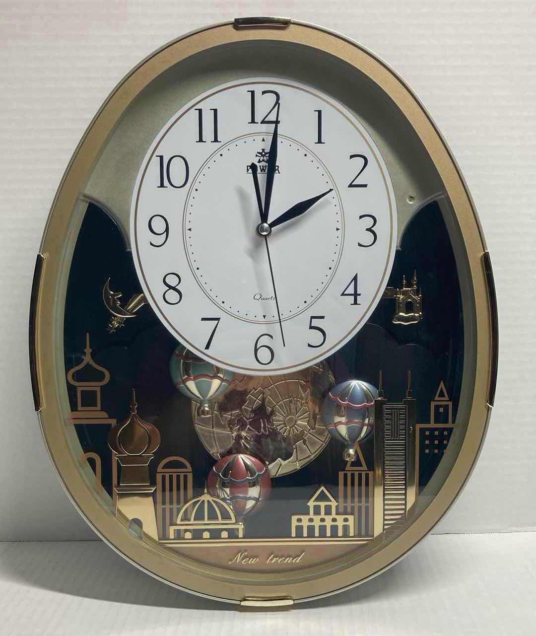 Photo 1 of POWER MELODIES MOTION AIR BALLOONS BATTERY OPERATED WALL CLOCK 13.5” X 17”